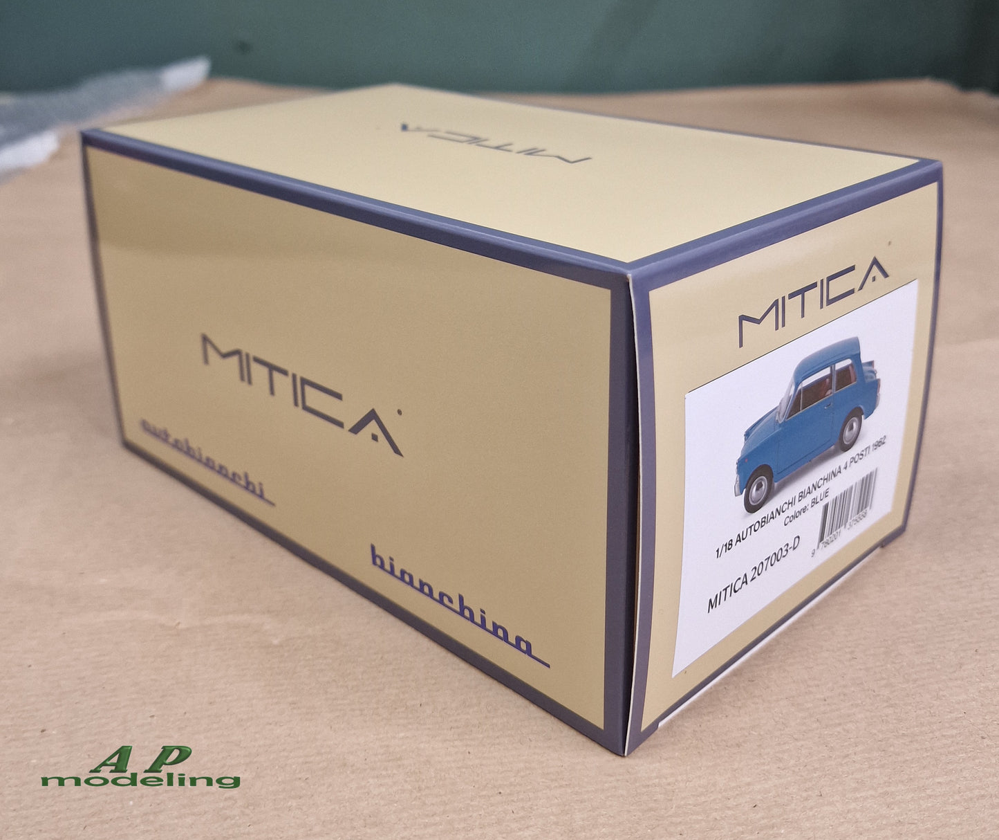 modellino auto scala 1/18 Autobianchi bianchina 4posti del 1962 della mitica