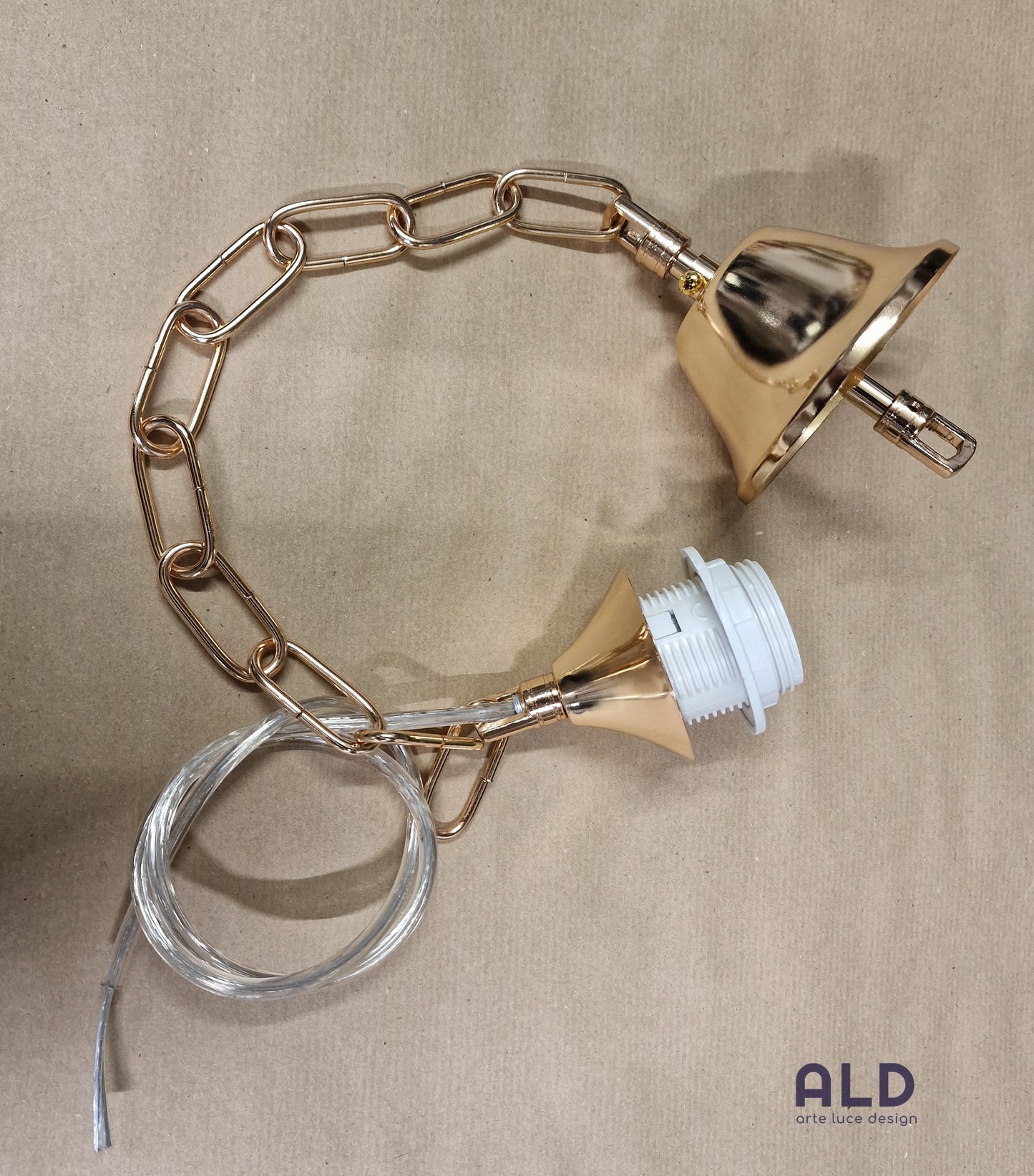 catena in metallo oro per sospensione classica ricambio lampadario attacco E27