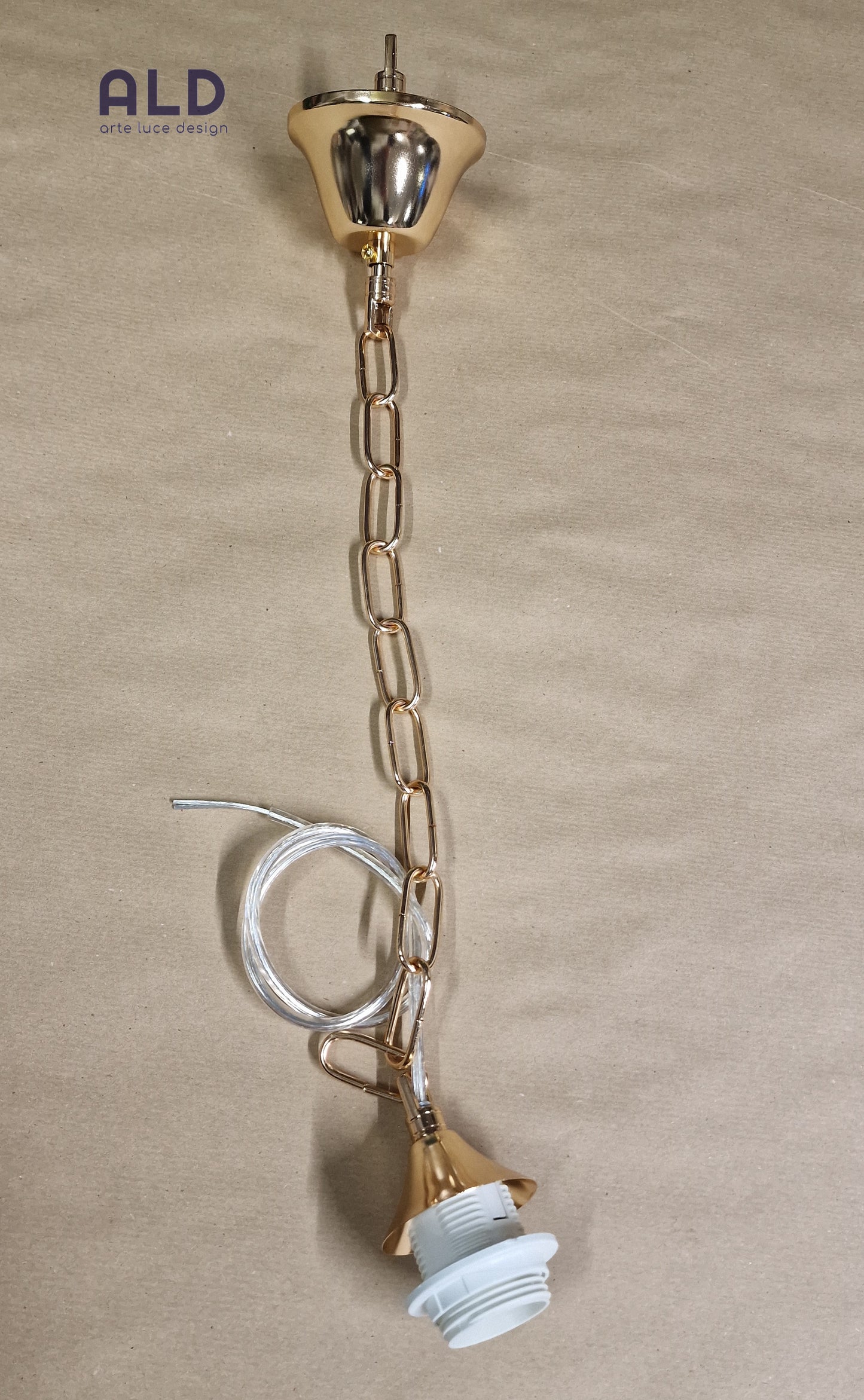 catena in metallo oro per sospensione classica ricambio lampadario attacco E27