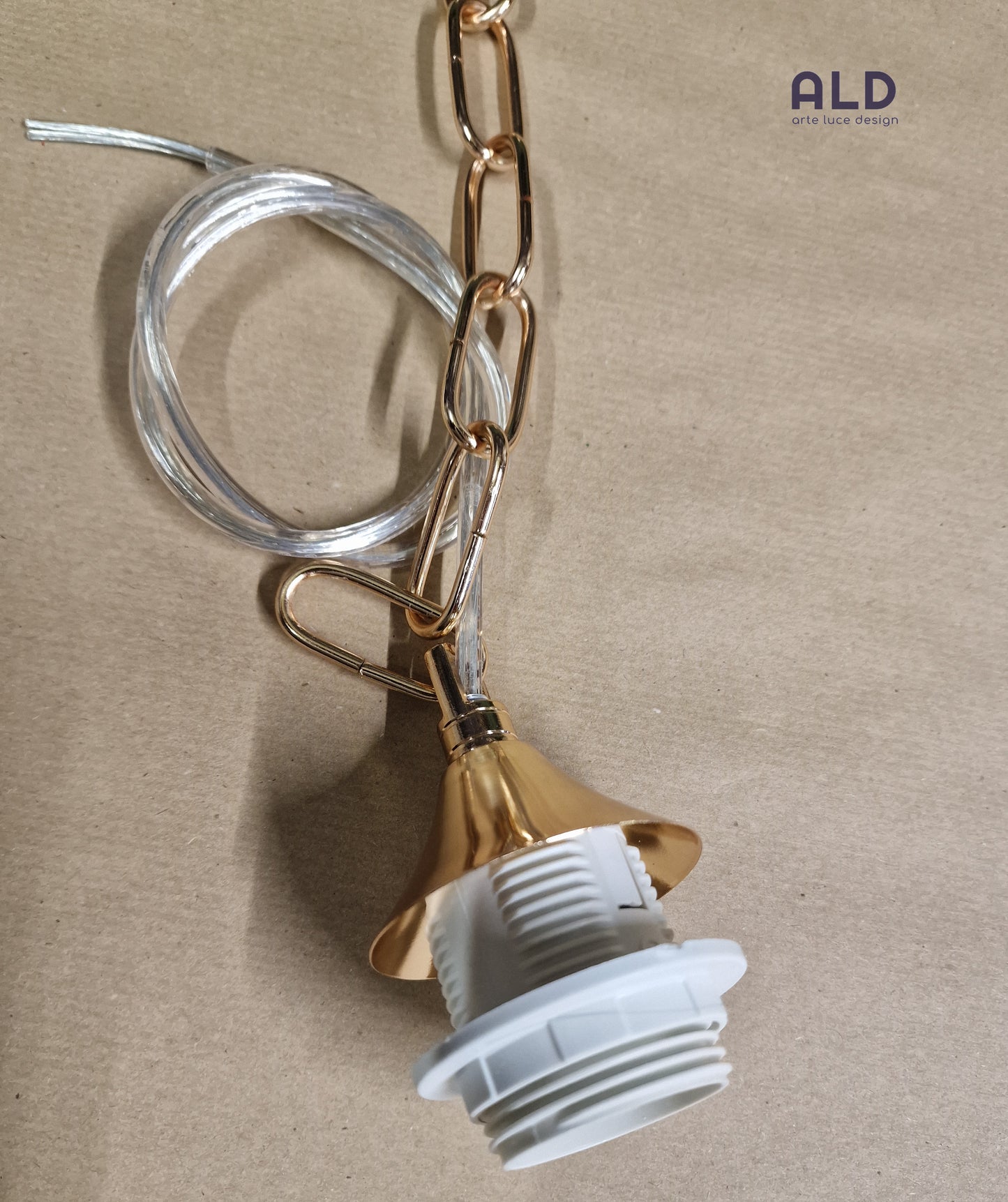 catena in metallo oro per sospensione classica ricambio lampadario attacco E27