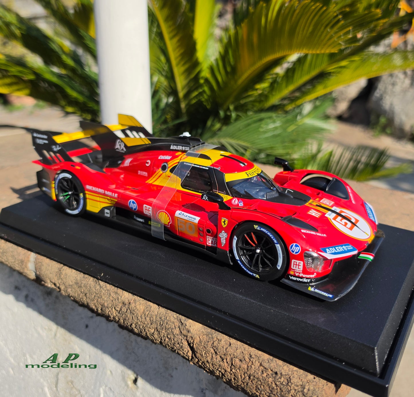 modellino auto scala 1/18 Ferrari 499p champion 2024 n50 modellini della bburago