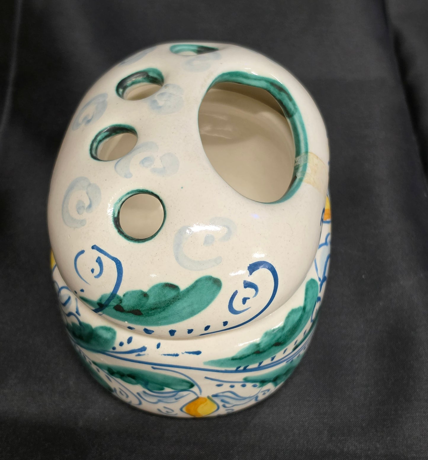 Porta spazzolini da denti in ceramica di Caltagirone porta dentifricio da bagno