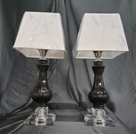 Coppia Lampade da tavolo lumetti moderni in cristallo per camera da letto