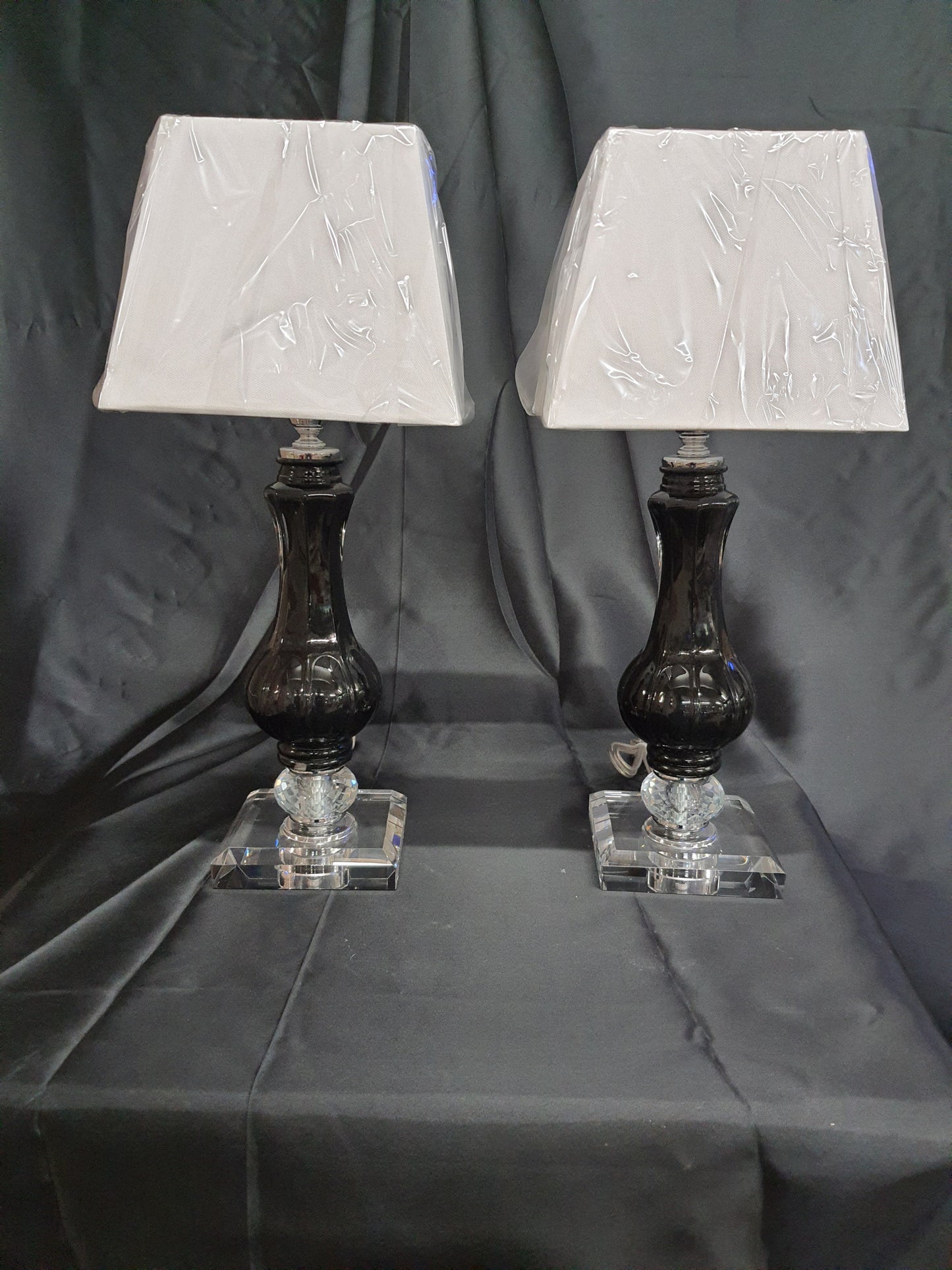 Coppia Lampade da tavolo lumetti moderni in cristallo per camera da letto