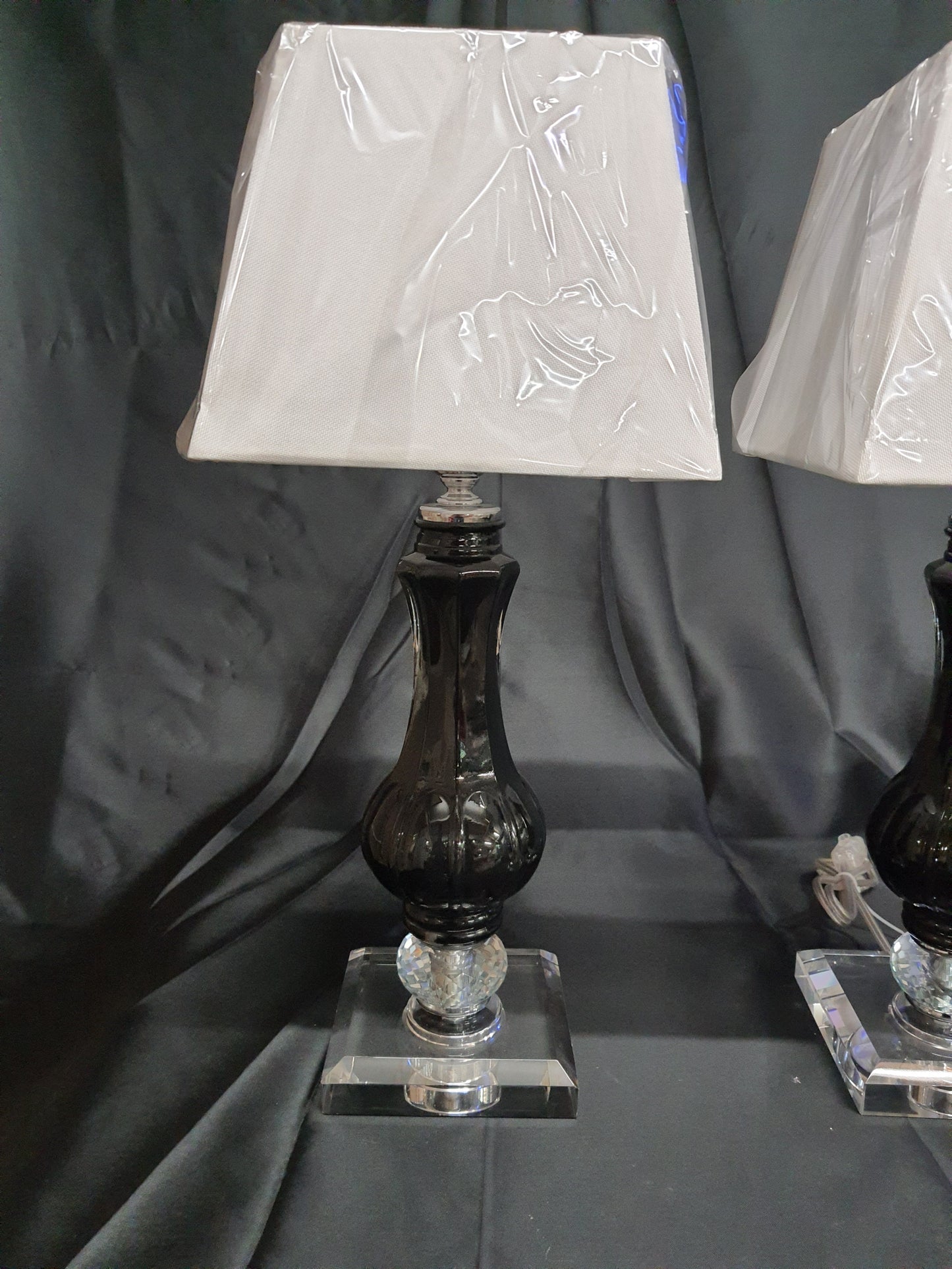 Coppia Lampade da tavolo lumetti moderni in cristallo per camera da letto