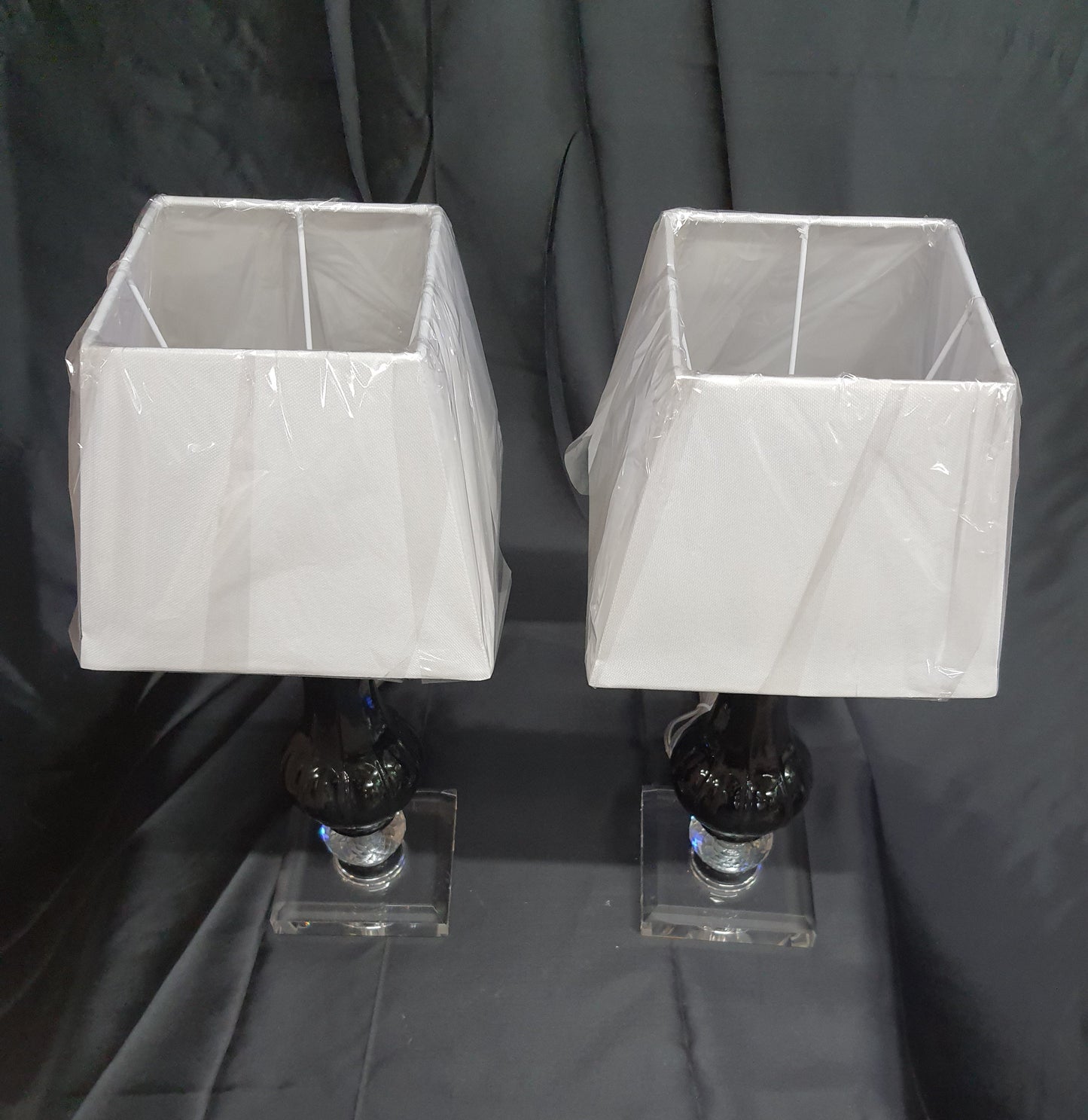 Coppia Lampade da tavolo lumetti moderni in cristallo per camera da letto