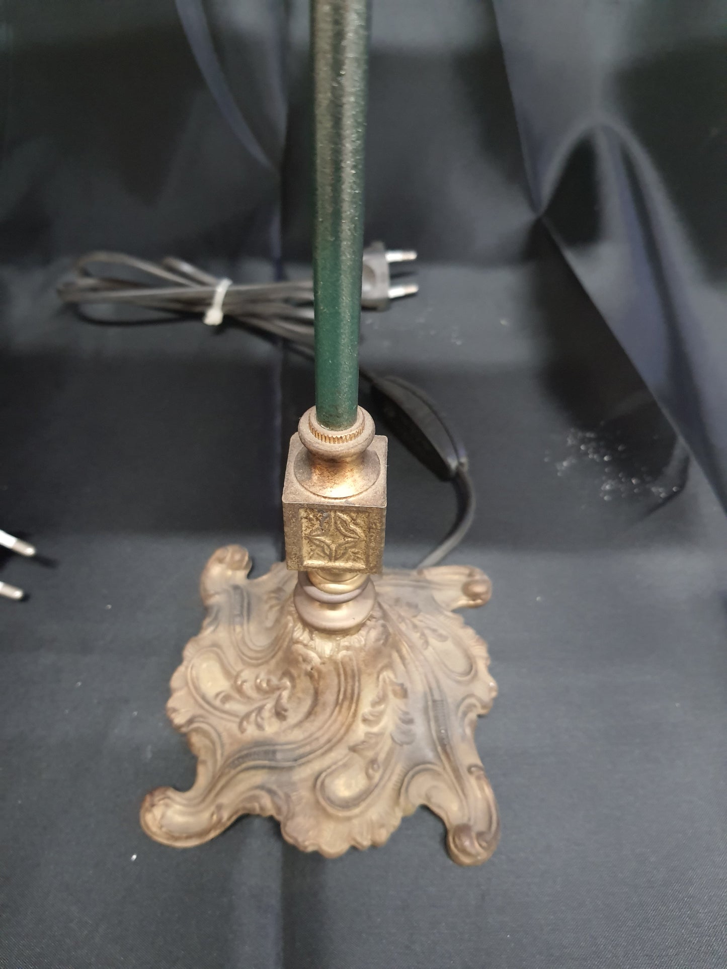 Coppia Lampade classiche da tavolo lumetti da comodino camera da letto in ottone