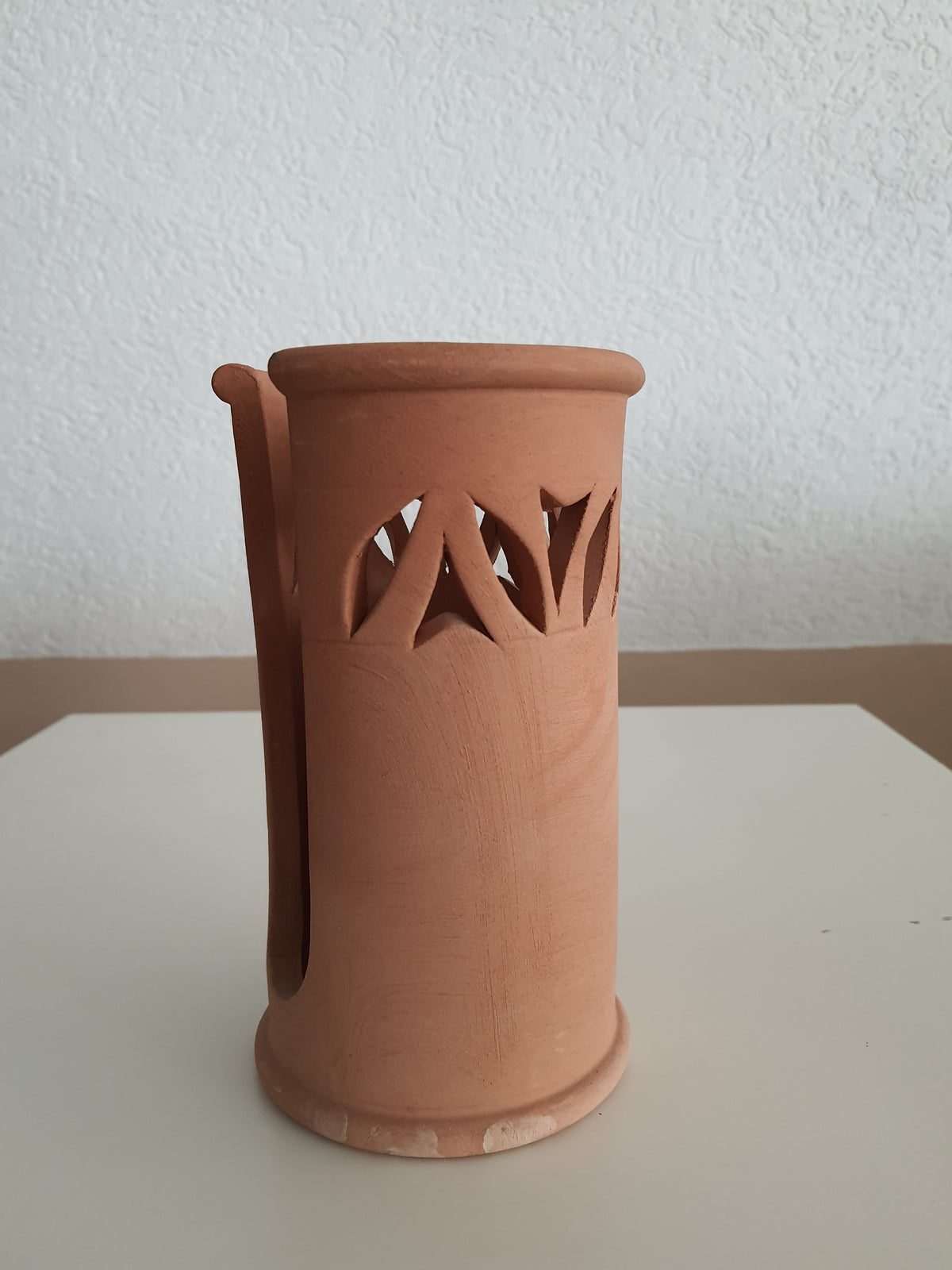 Portabicchieri in terracotta grezza porta bicchieri da cucina con decori