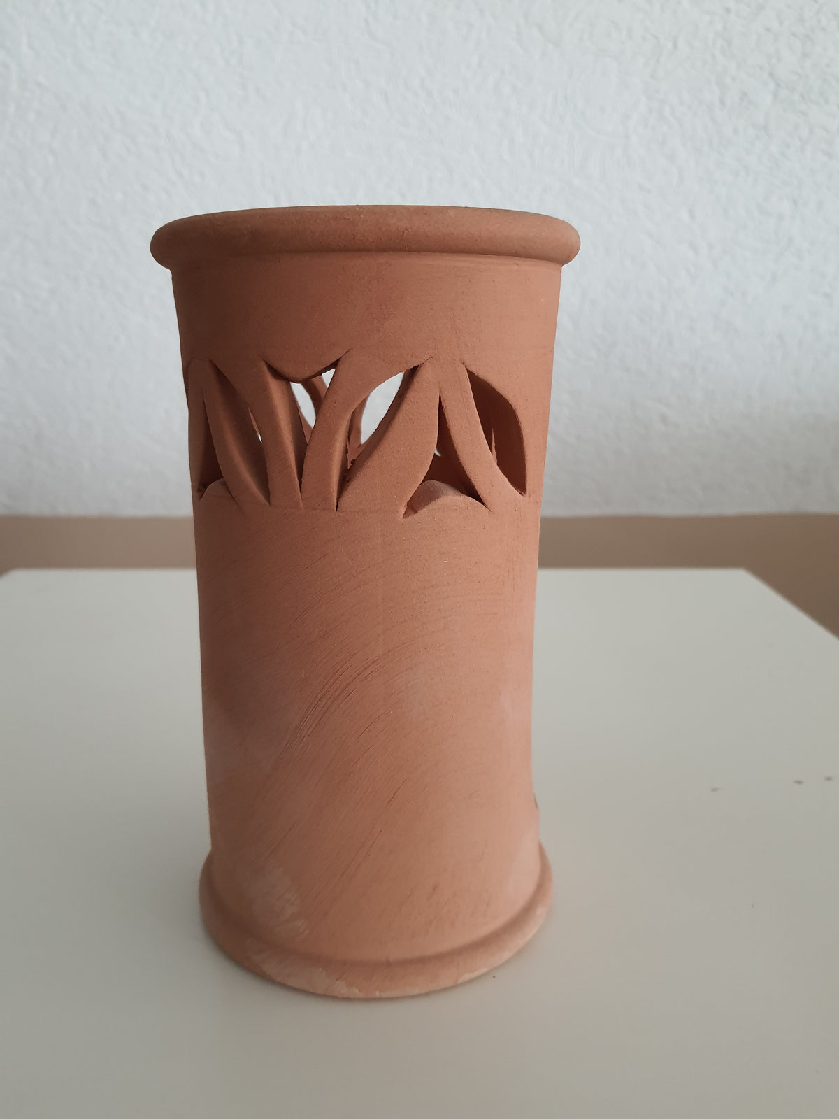 Portabicchieri in terracotta grezza porta bicchieri da cucina con decori