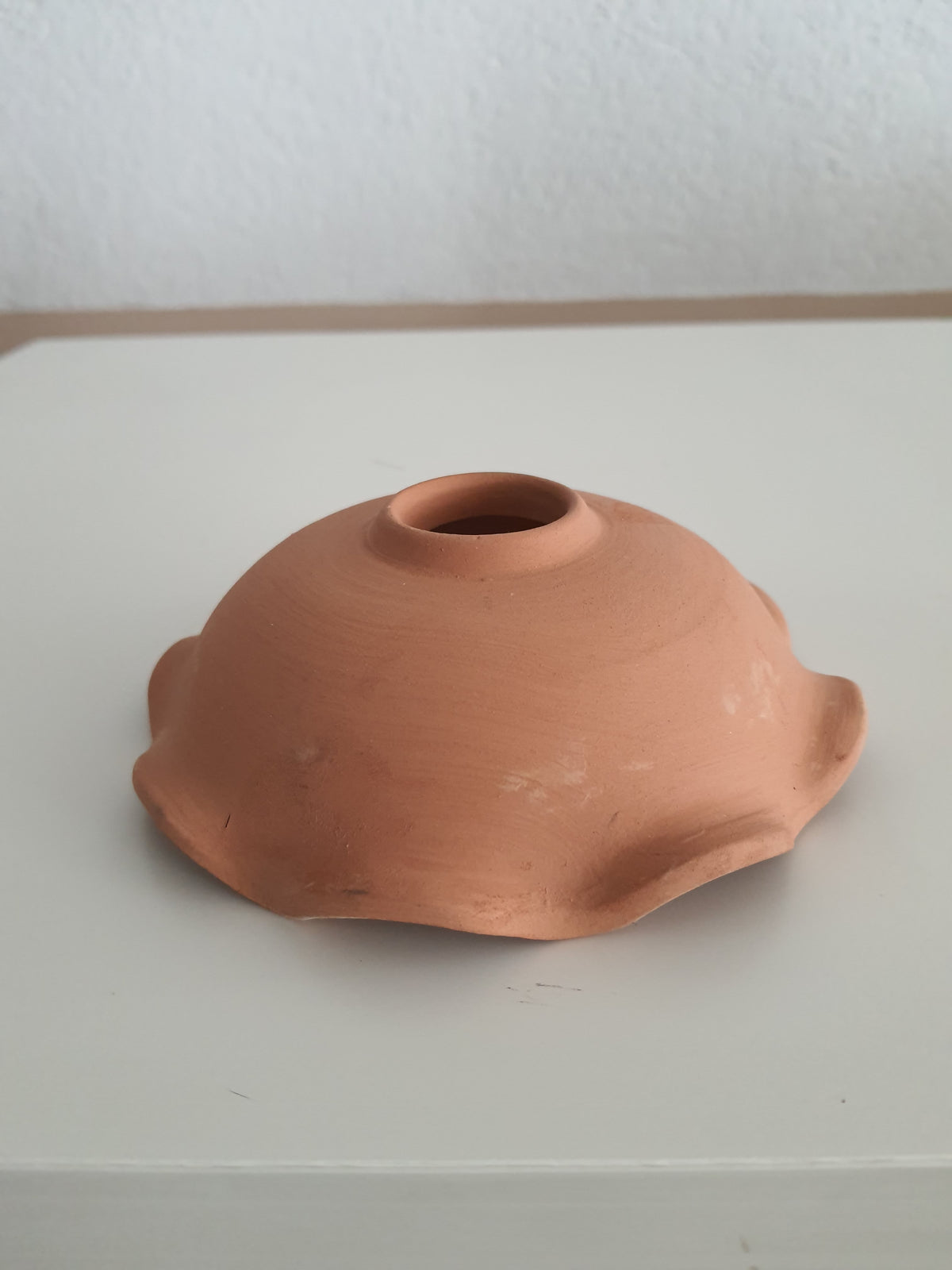 Coppa in terracotta rossa grezza paralume per applique da interno o esterno