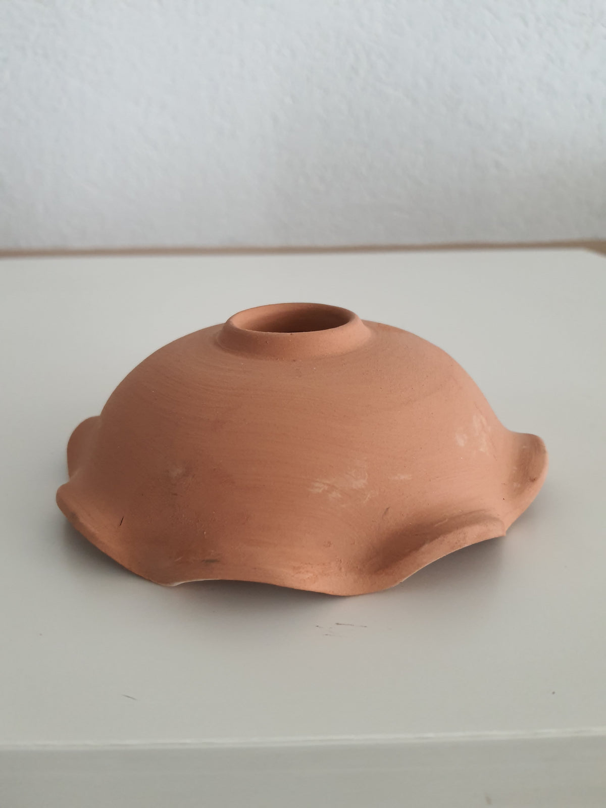 Coppa in terracotta rossa grezza paralume per applique da interno o esterno
