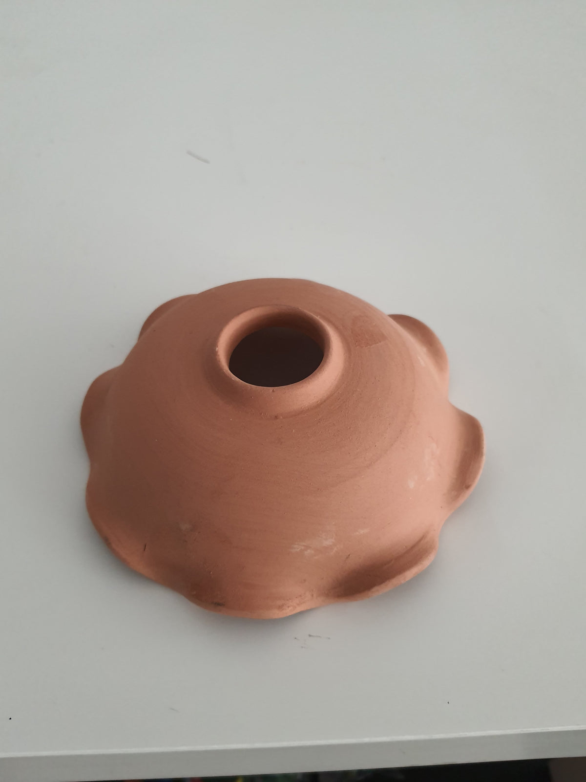 Coppa in terracotta rossa grezza paralume per applique da interno o esterno