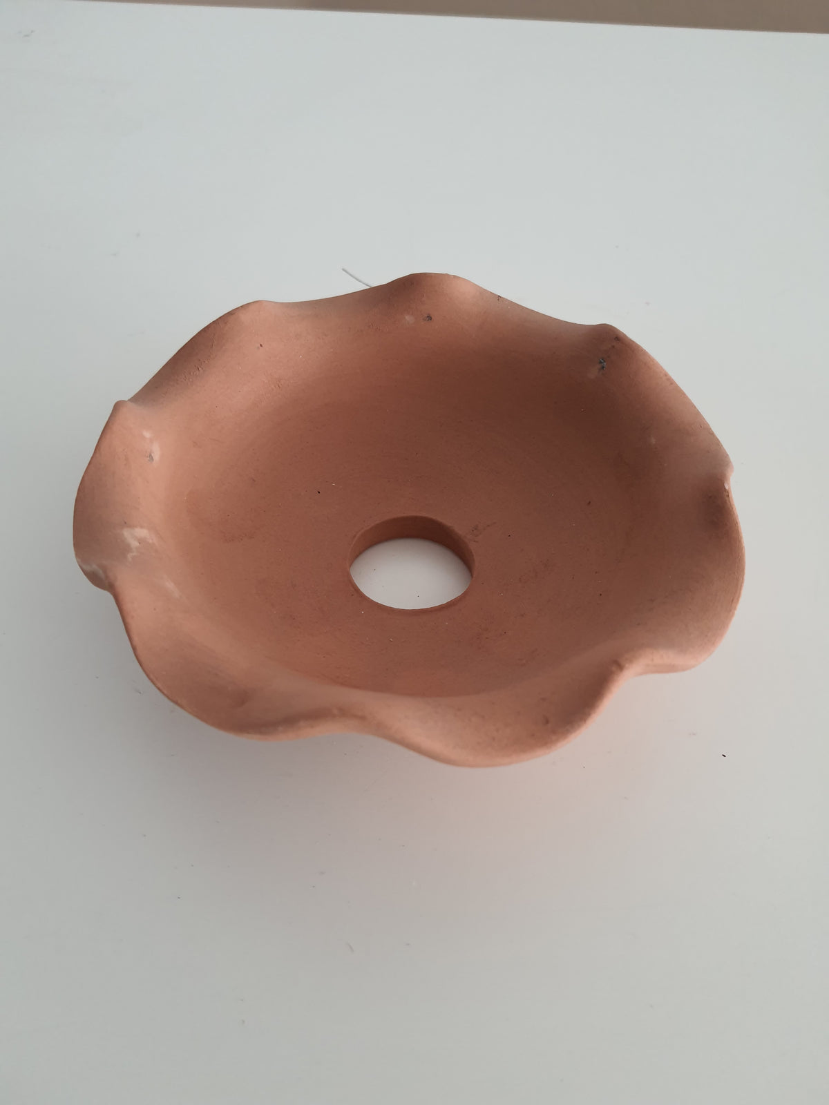 Coppa in terracotta rossa grezza paralume per applique da interno o esterno