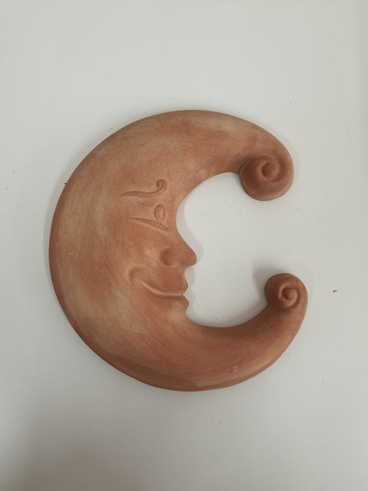 Luna in terracotta fregio da parete decorazione murale interno esterno