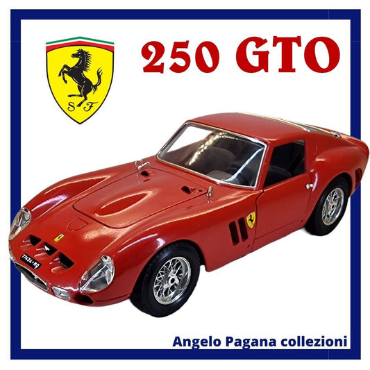 modellino auto 1:18 ferrari 250 gto del 1962 della burago macchinine collezione