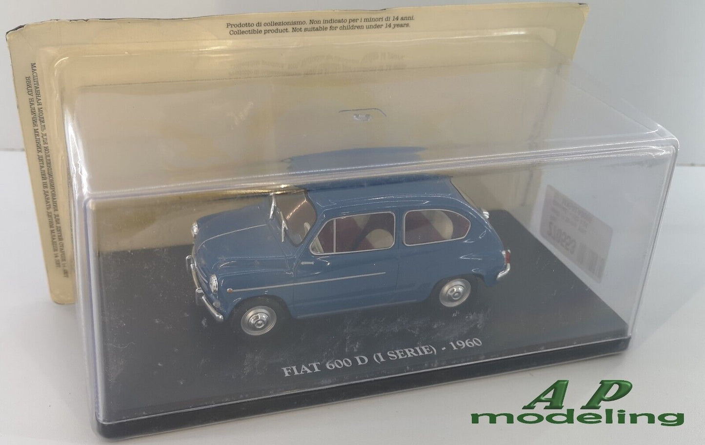 modellino auto 1/24 fiat 600 D modellini stile vintage da collezione die cast