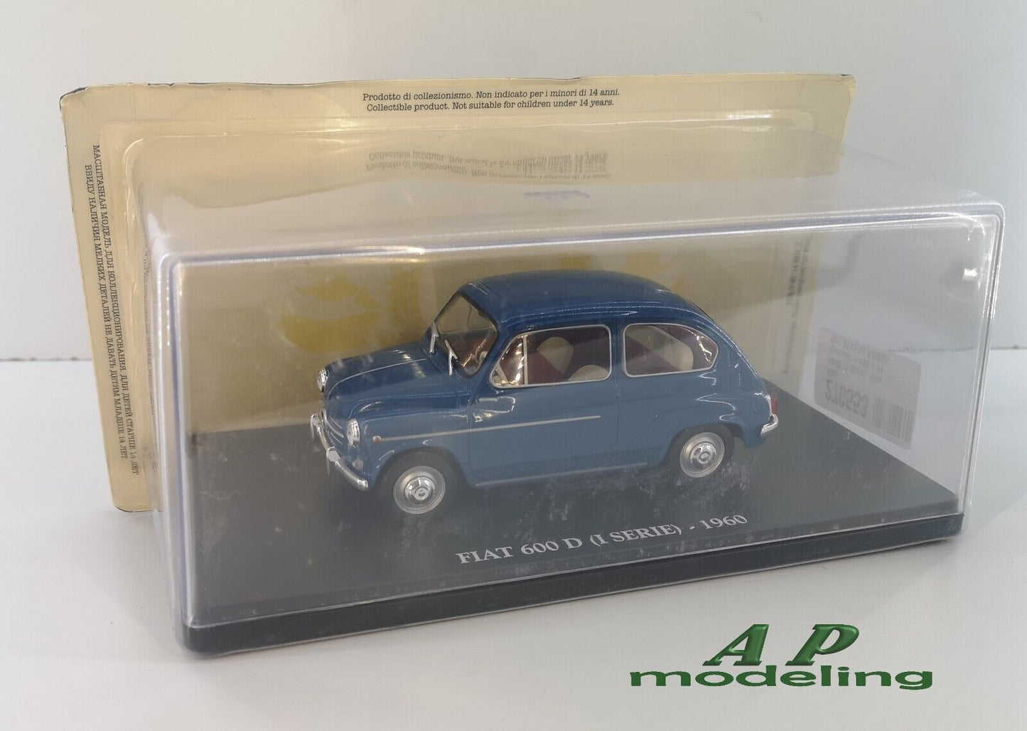 modellino auto 1/24 fiat 600 D modellini stile vintage da collezione die cast