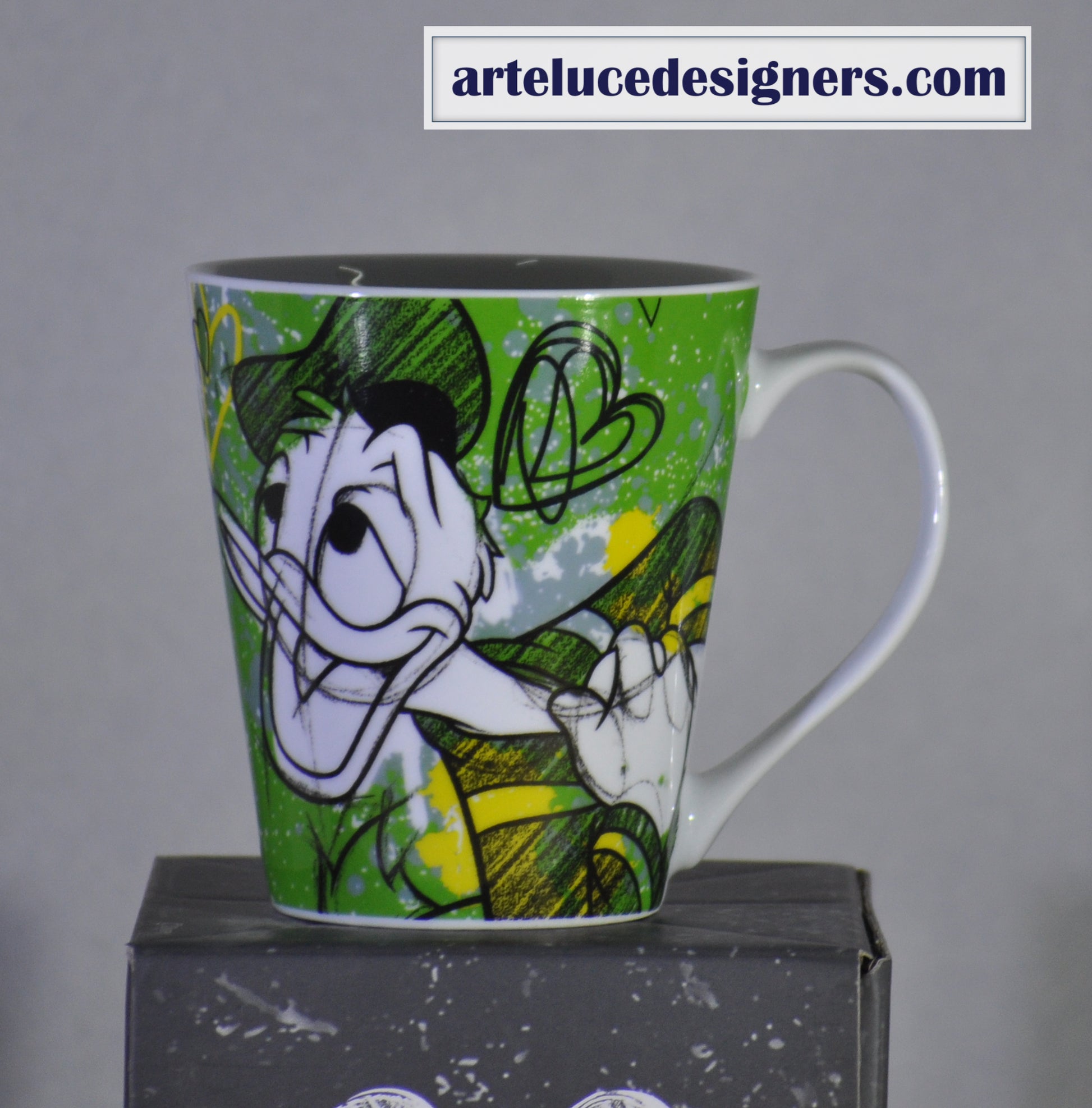 Tazza colazione grande Walt Disney Paperino in ceramica latte cappucci –  arte e luce designers