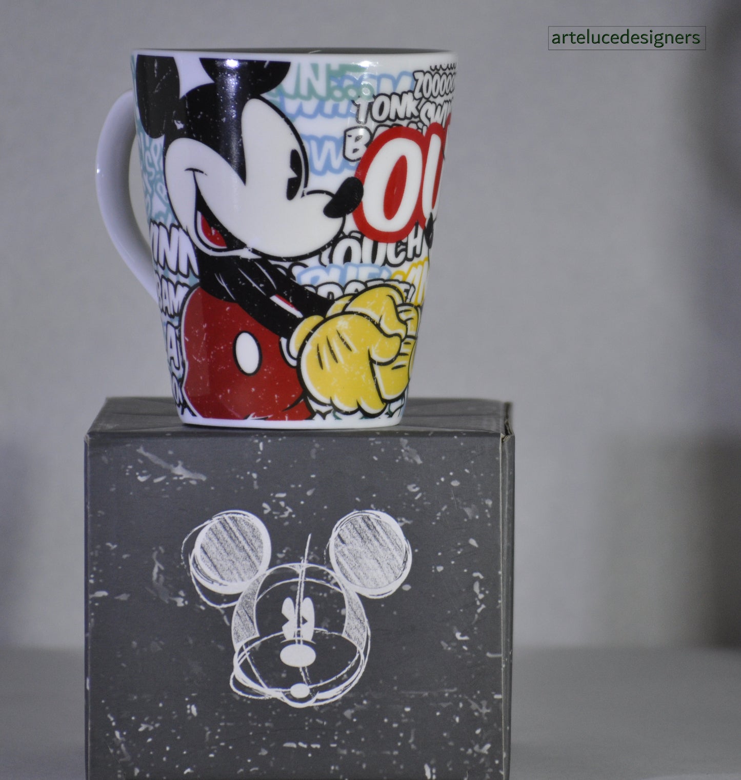 Tazza colazione grande Walt Disney Topolino Minnie in ceramica latte cappuccino