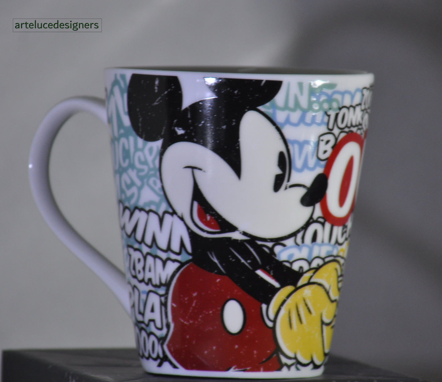 Tazza colazione grande Walt Disney Topolino Minnie in ceramica latte cappuccino