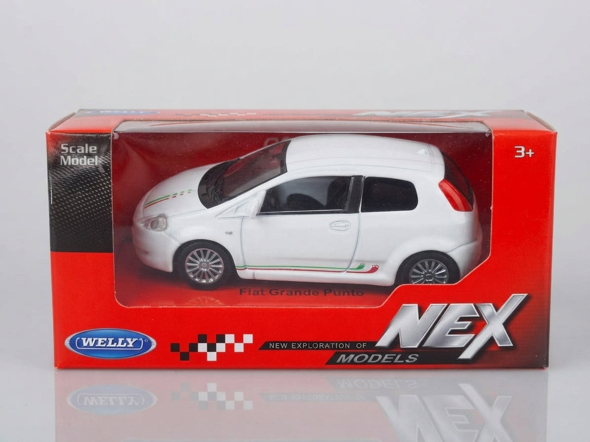 modellino auto scala 1/43 fiat grande punto bianca modellini  welly (Copia)