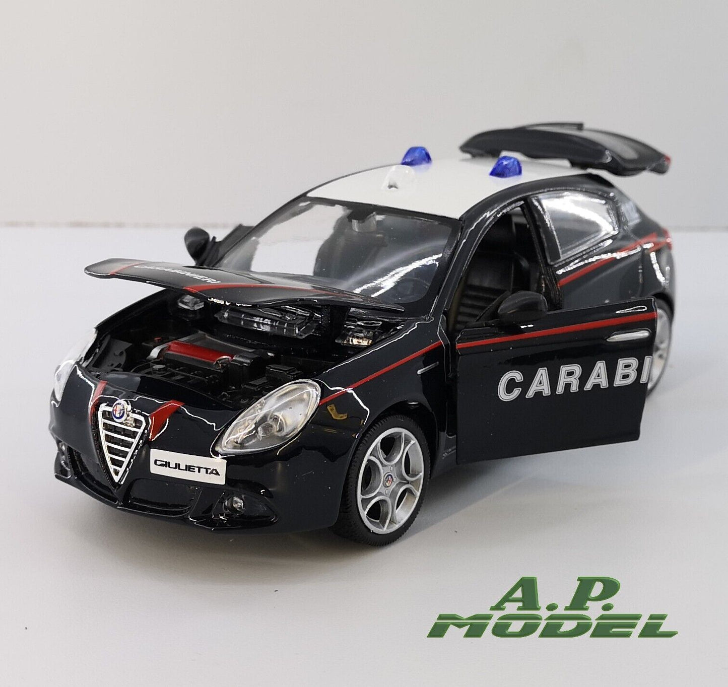 modellino auto 1/24 alfa romeo giulietta dei carabinieri macchinina bburago