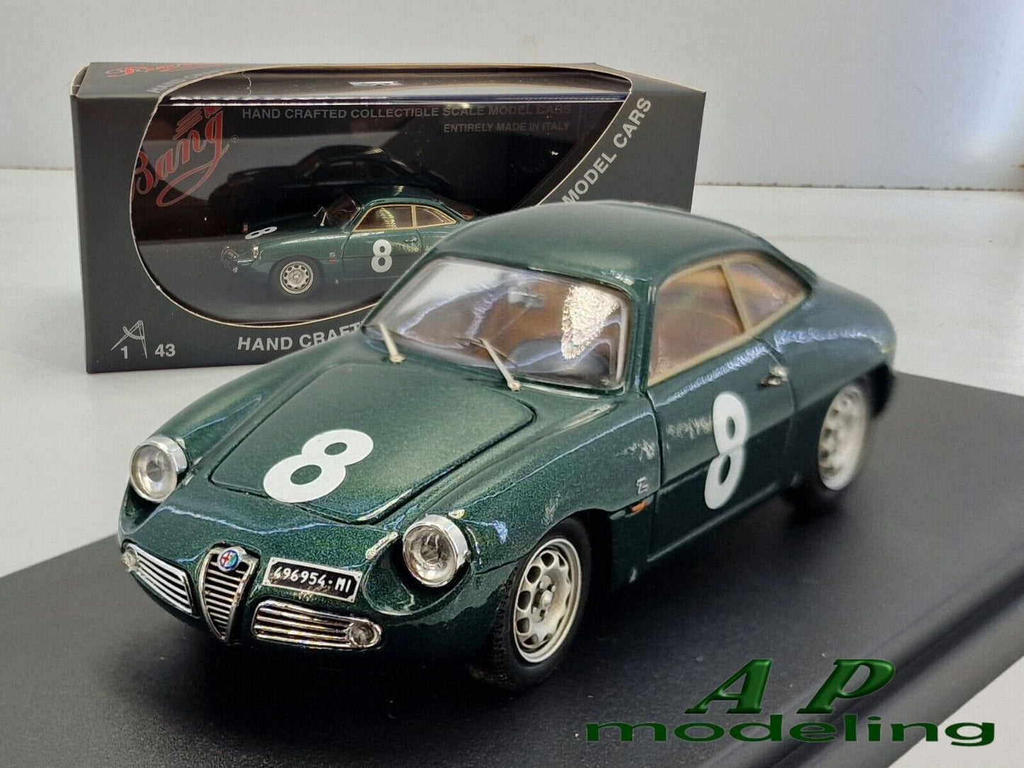 modellino auto 1/43 alfa romeo giulietta sz targa florio del 1961 modellini