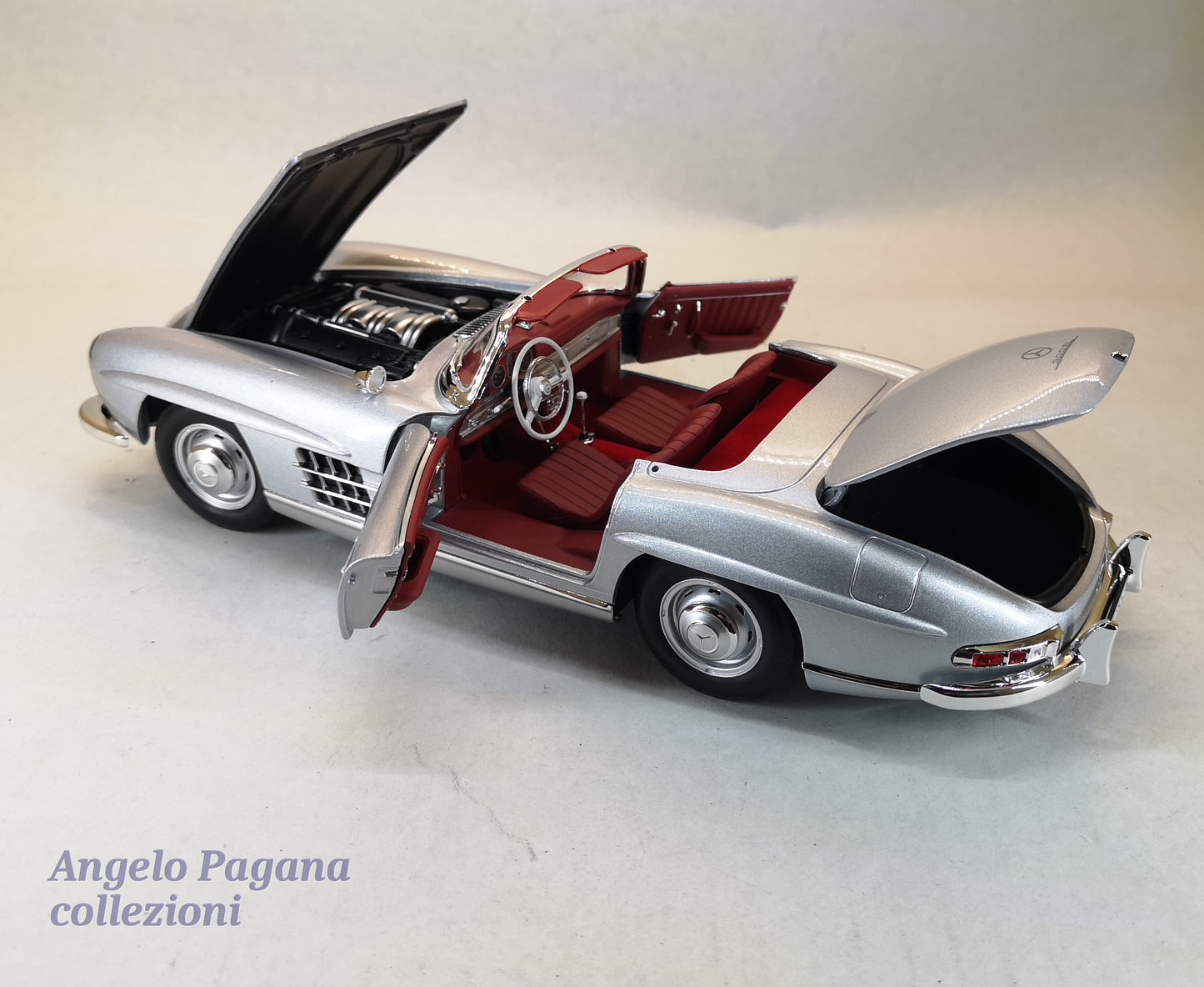 modellino auto 1:18 mercedes benz 300 sl roadster 1957 diecast della norev