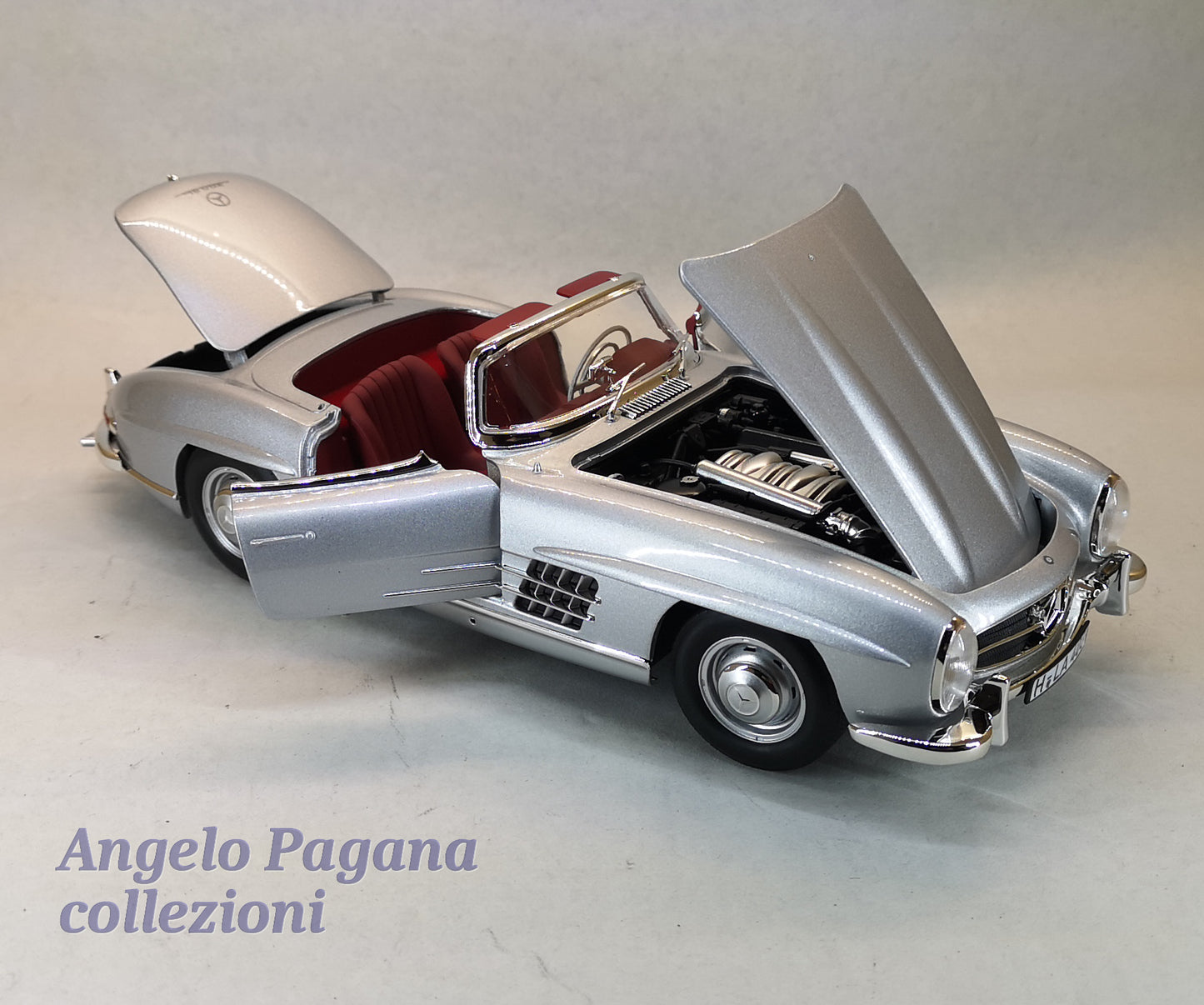 modellino auto 1:18 mercedes benz 300 sl roadster 1957 diecast della norev