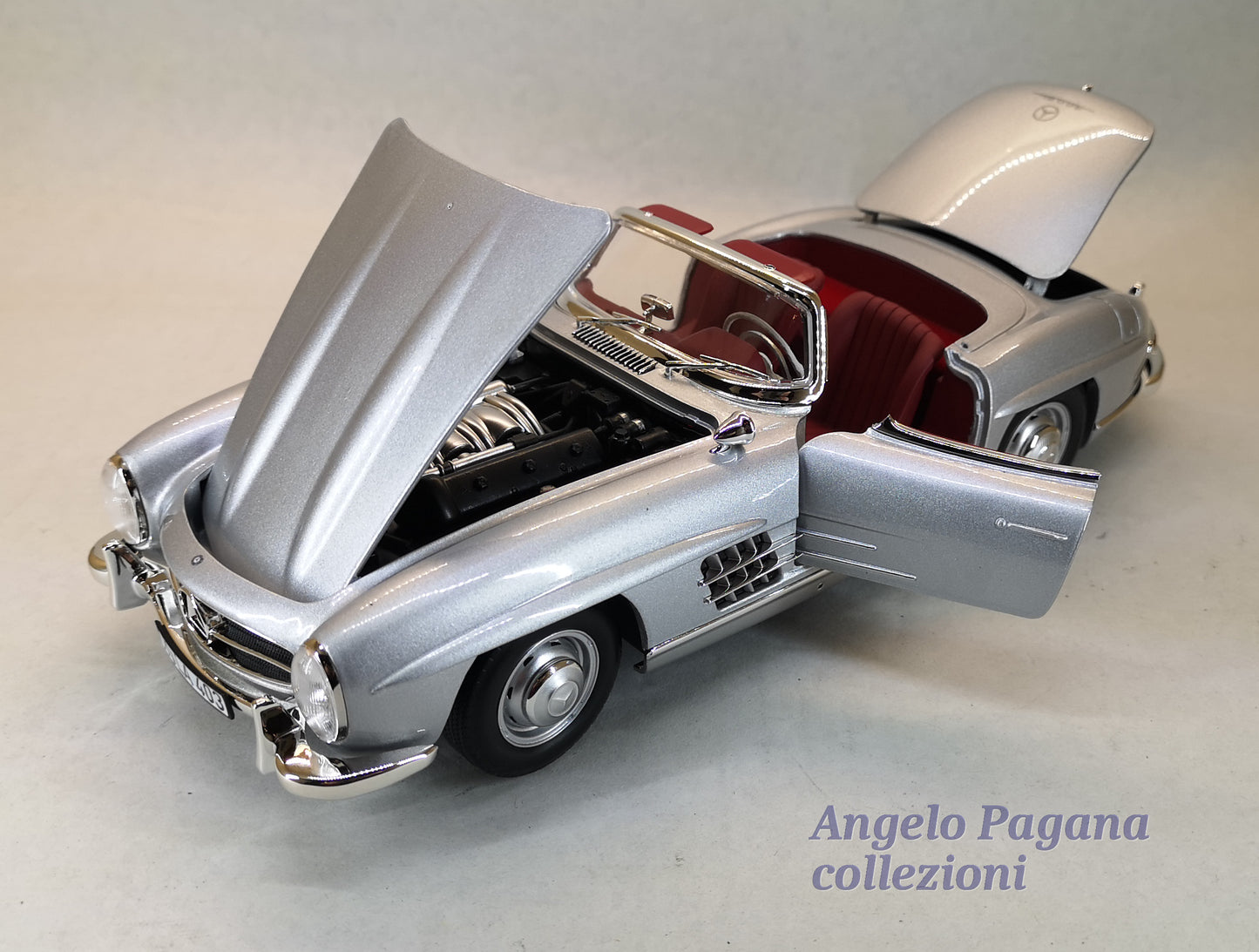 modellino auto 1:18 mercedes benz 300 sl roadster 1957 diecast della norev