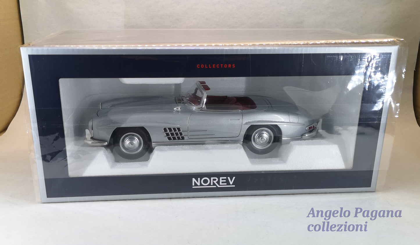 modellino auto 1:18 mercedes benz 300 sl roadster 1957 diecast della norev