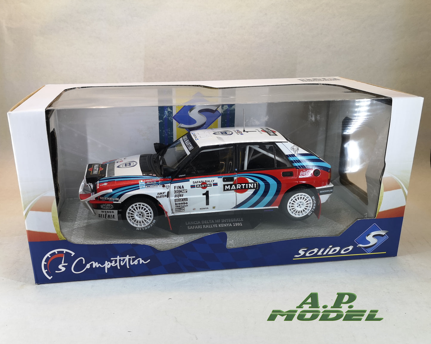 modellino auto 1:18 lancia delta hf integrale safari Rallye kenya rally 1991