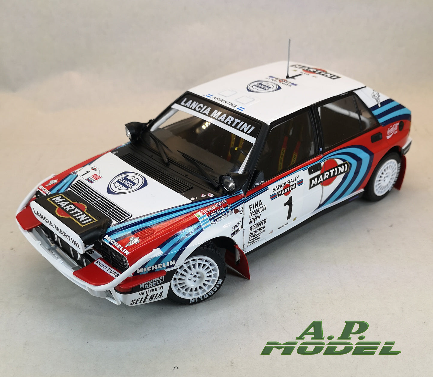 modellino auto 1:18 lancia delta hf integrale safari Rallye kenya rally 1991