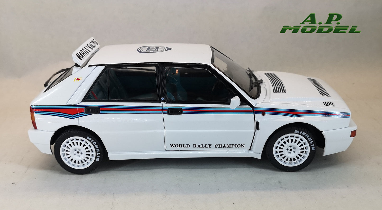 modellino auto 1:18 lancia delta hf integrale evo 1 martini 6 modellini solido