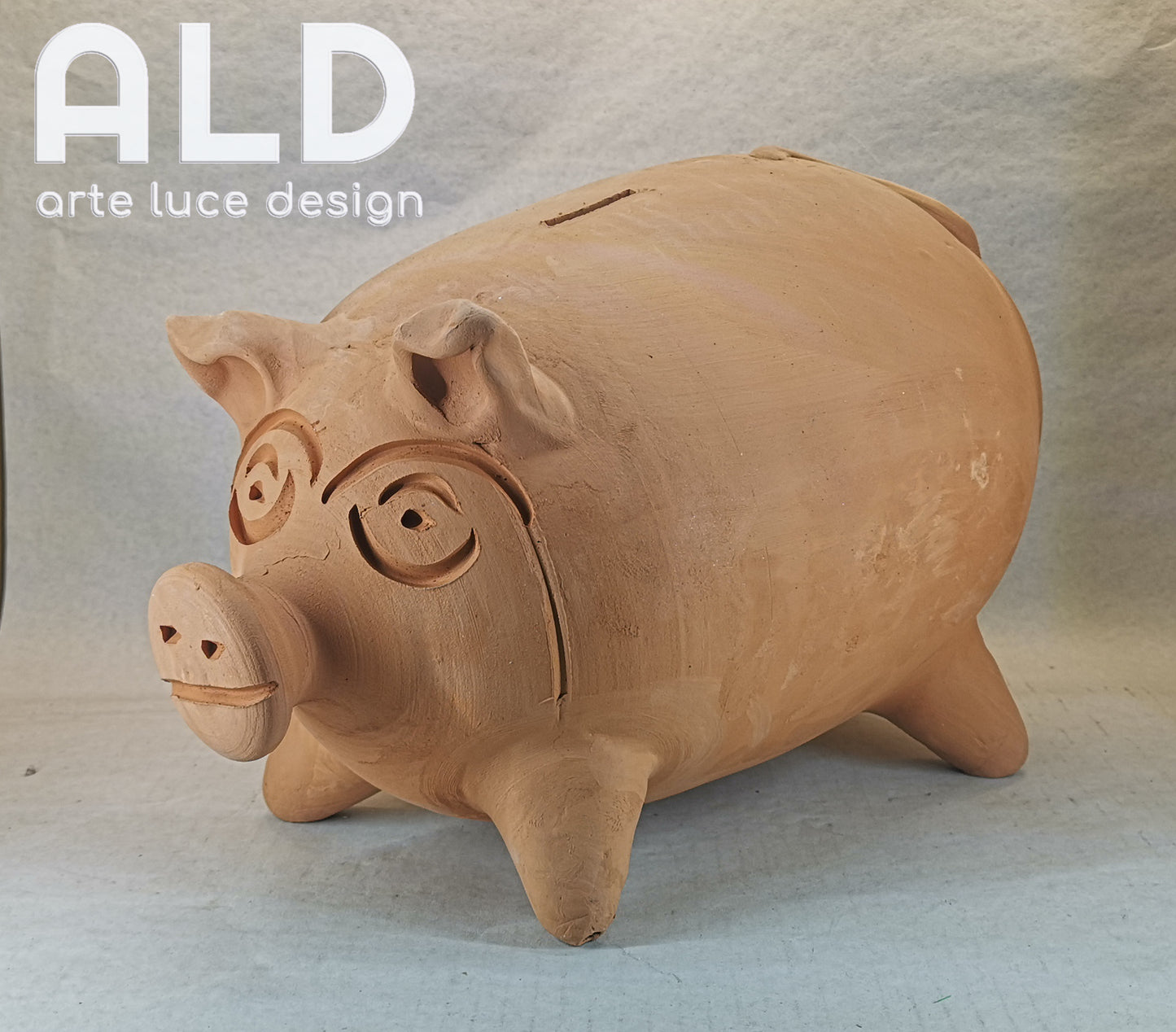 Salvadanaio terracotta maialino piccolo medio grande porcellino portam –  arte e luce designers
