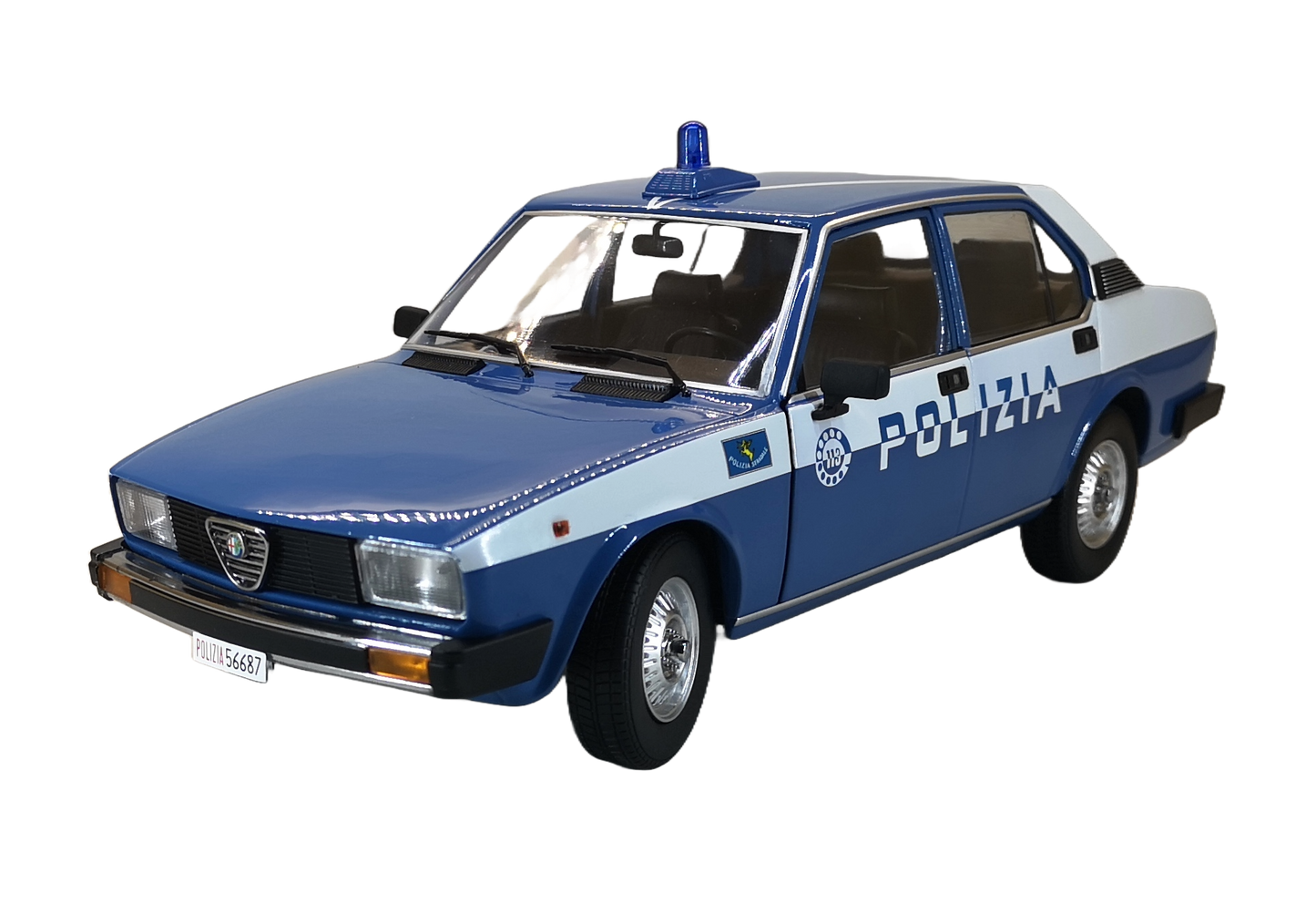 modellino auto 1:18 alfa romeo alfetta 2000 del 1978 della polizia modellini