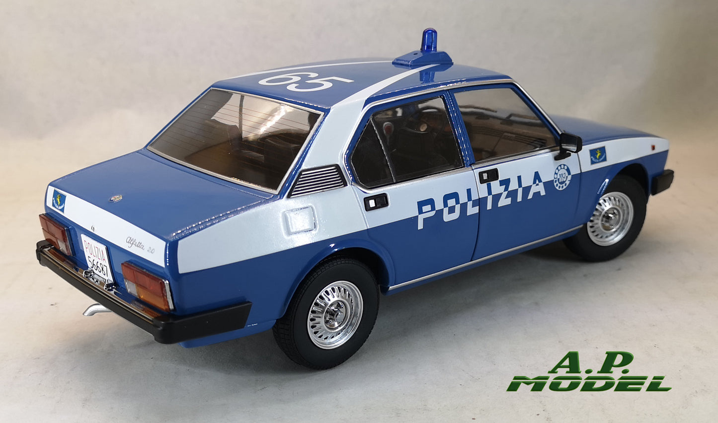 modellino auto 1:18 alfa romeo alfetta 2000 del 1978 della polizia modellini