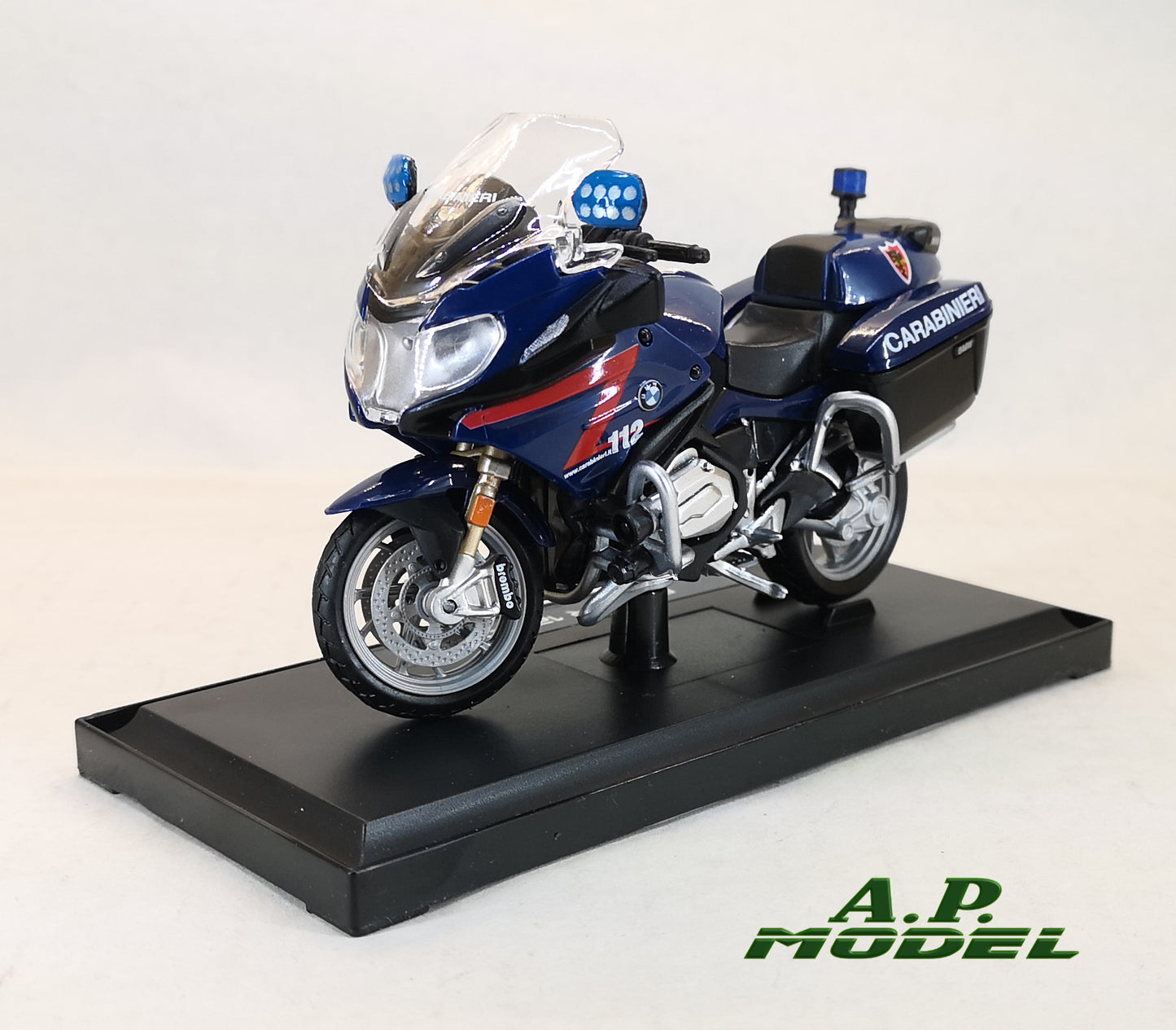 modellino moto bmw R1200 rt dei carabinieri modellini da collezione scala 1/18