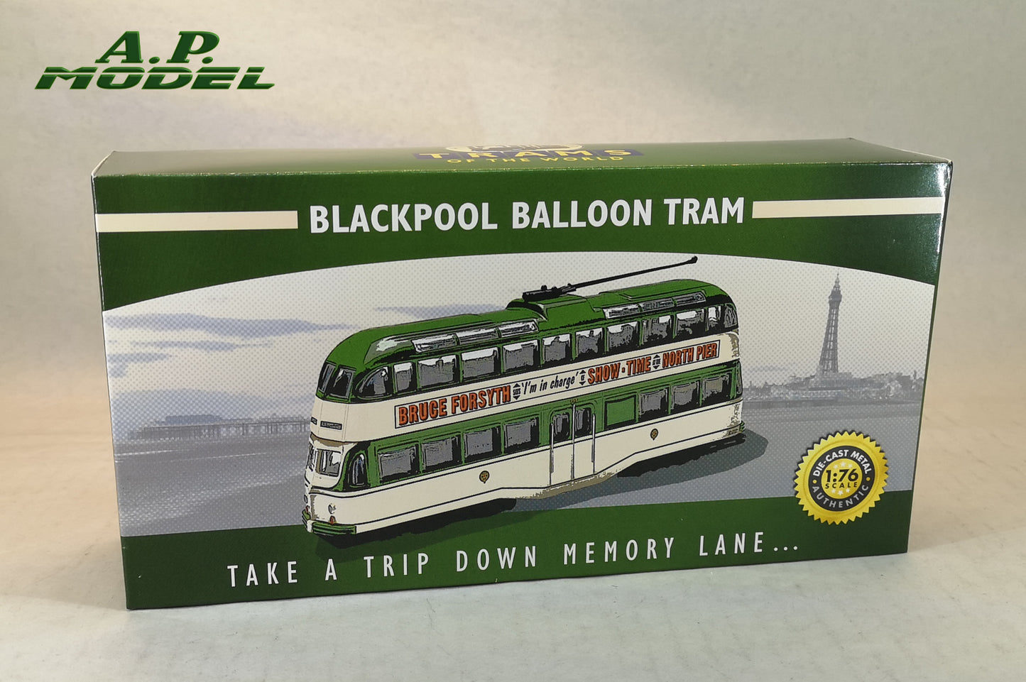 modellino blackpool ballon tram 1960 dell' atlas scala 1:76 modellini