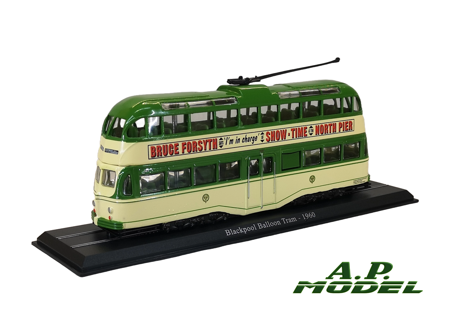 modellino blackpool ballon tram 1960 dell' atlas scala 1:76 modellini