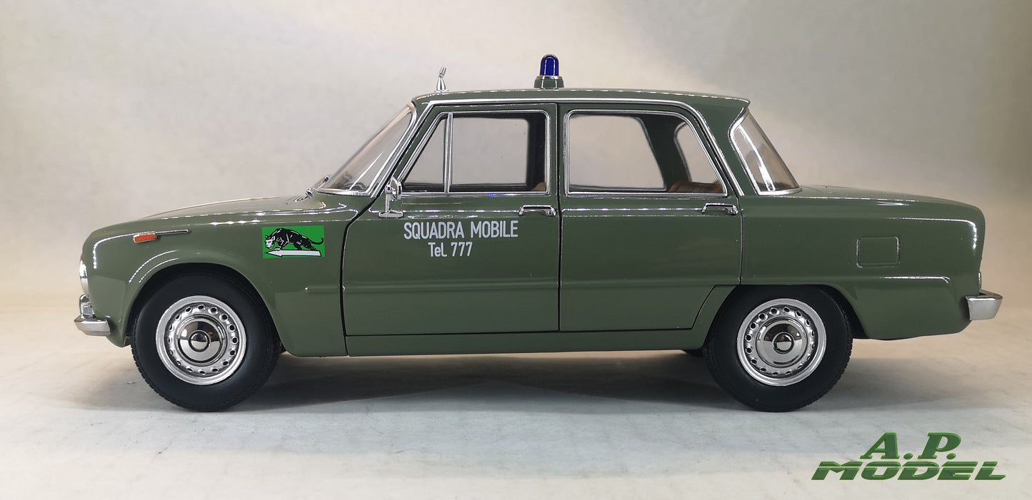 modellino auto polizia scala 1/18 alfa romeo giulia ti del 1963 modellini mitica