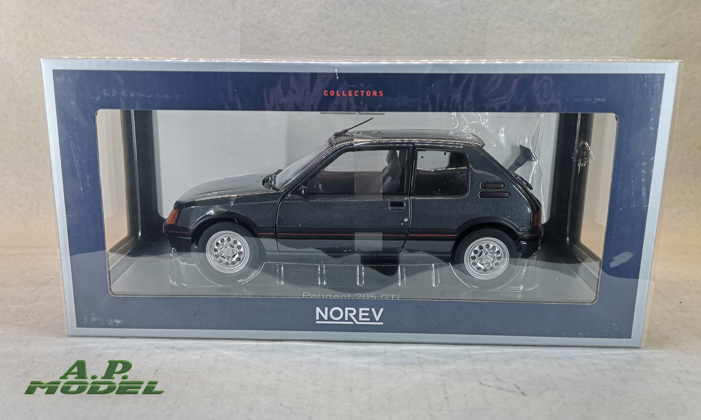 modellino auto 1:18 Peugeot 205 1.6 gti del 1988 modellini diecast della norev