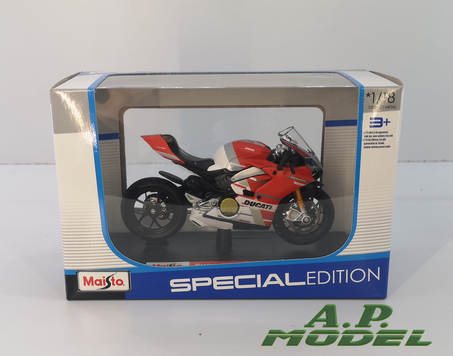 modellino moto scala 1:18 ducati panigale v4 s corse modellini di motociclette