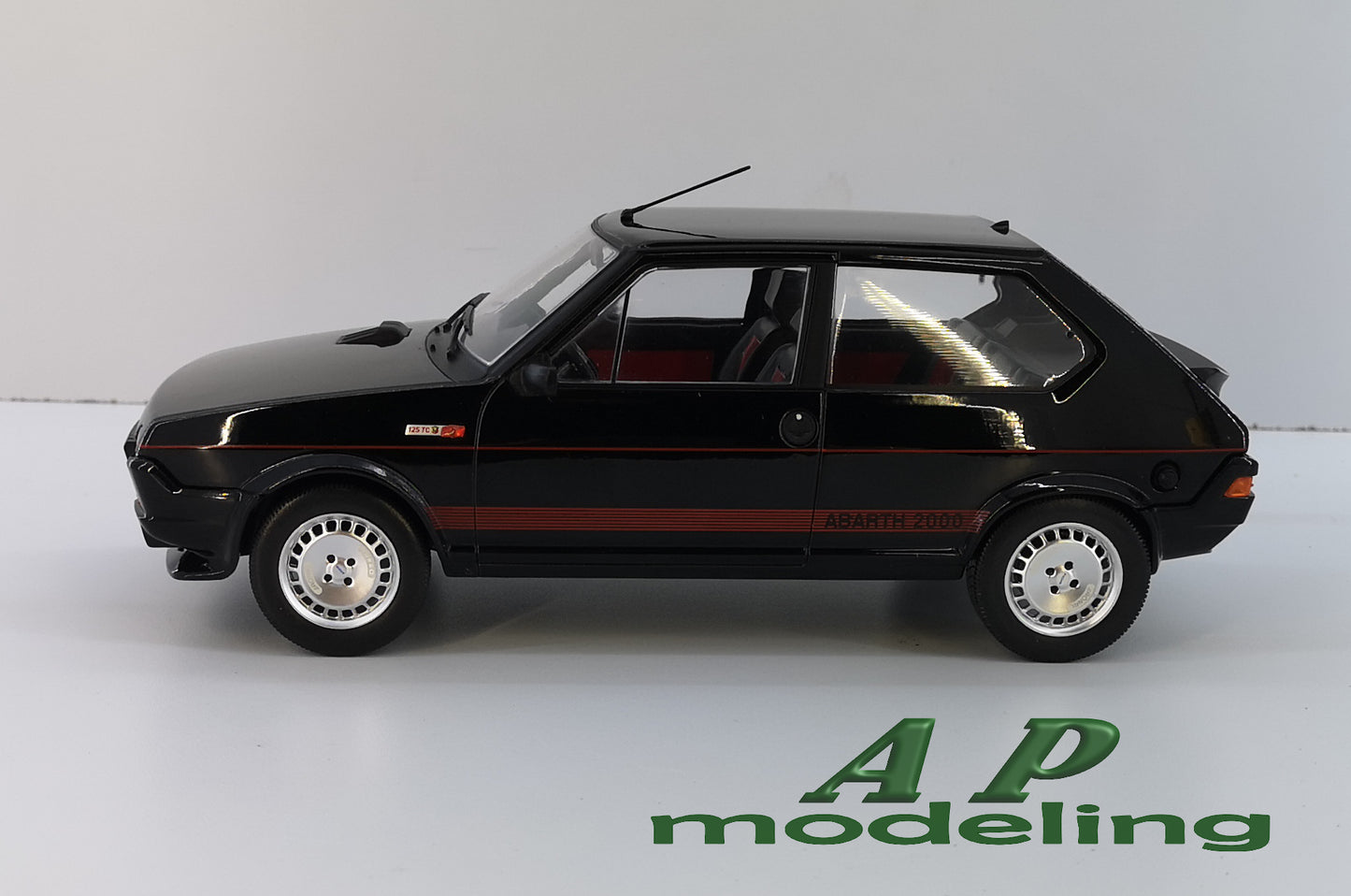 modellino auto scala 1/18 fiat ritmo tc 125 abarth nero modellini da collezione