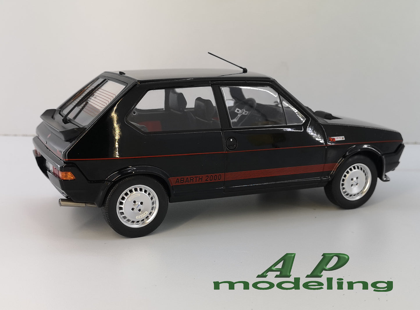 modellino auto scala 1/18 fiat ritmo tc 125 abarth nero modellini da collezione