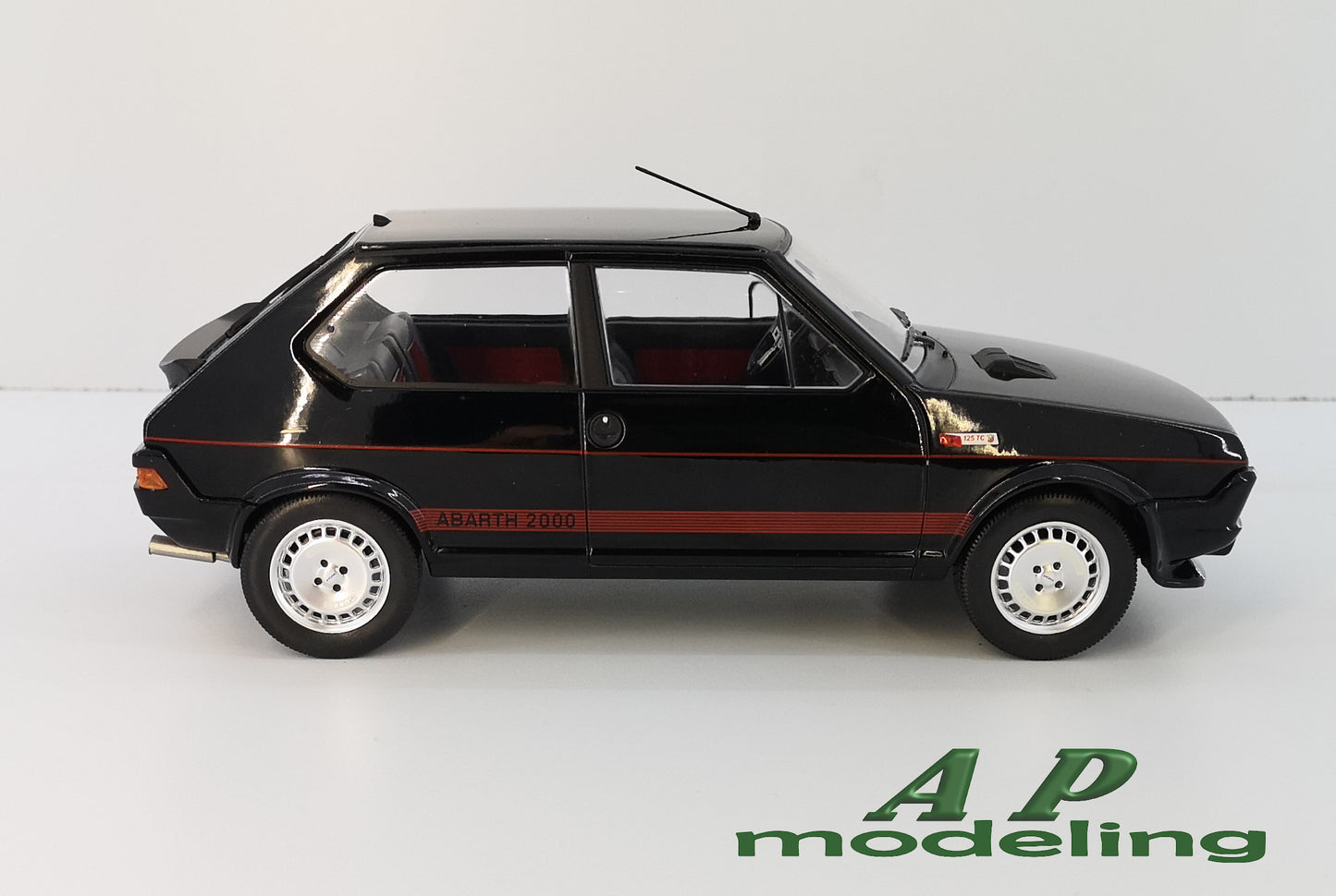 modellino auto scala 1/18 fiat ritmo tc 125 abarth nero modellini da collezione