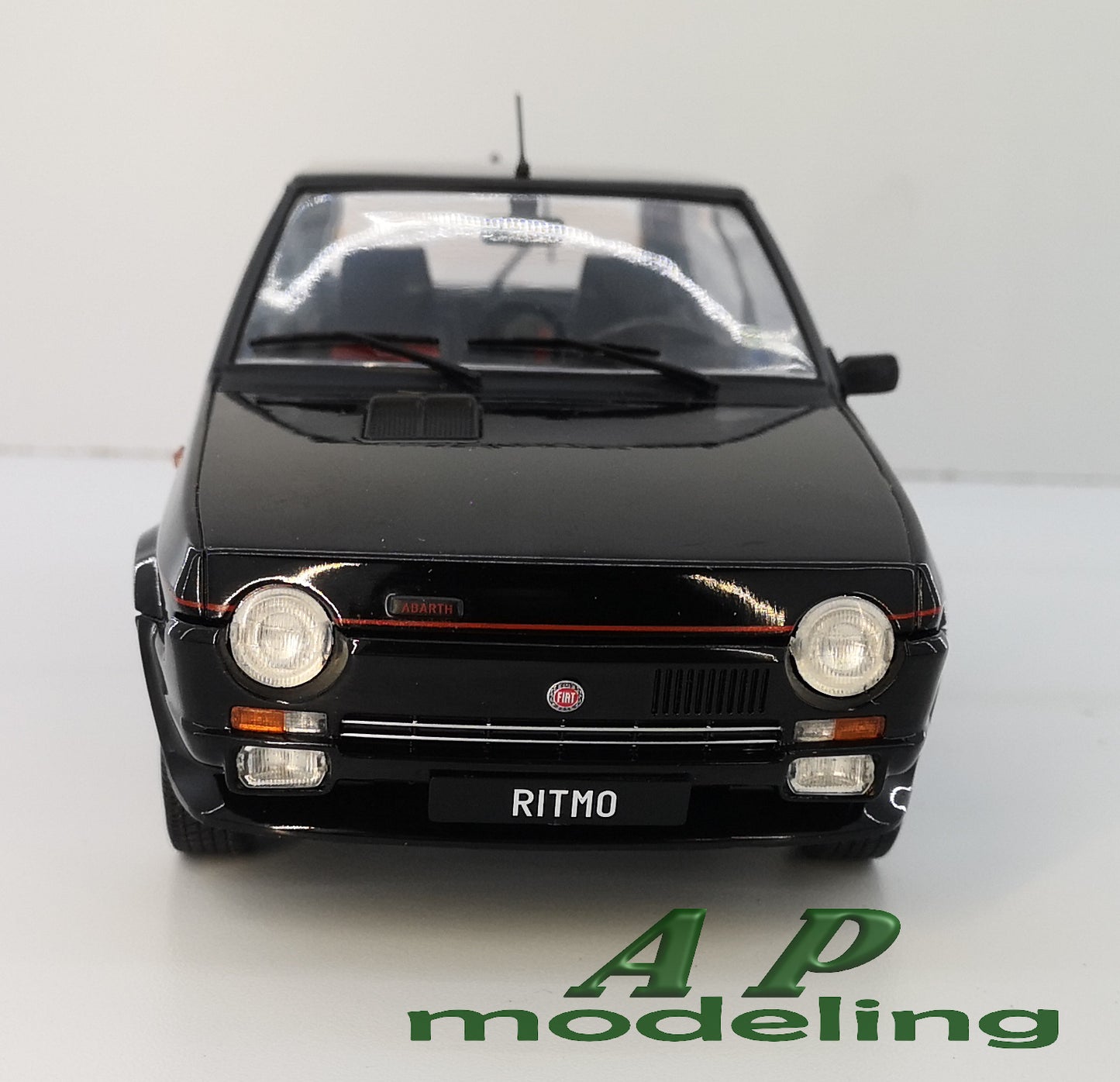 modellino auto scala 1/18 fiat ritmo tc 125 abarth nero modellini da collezione