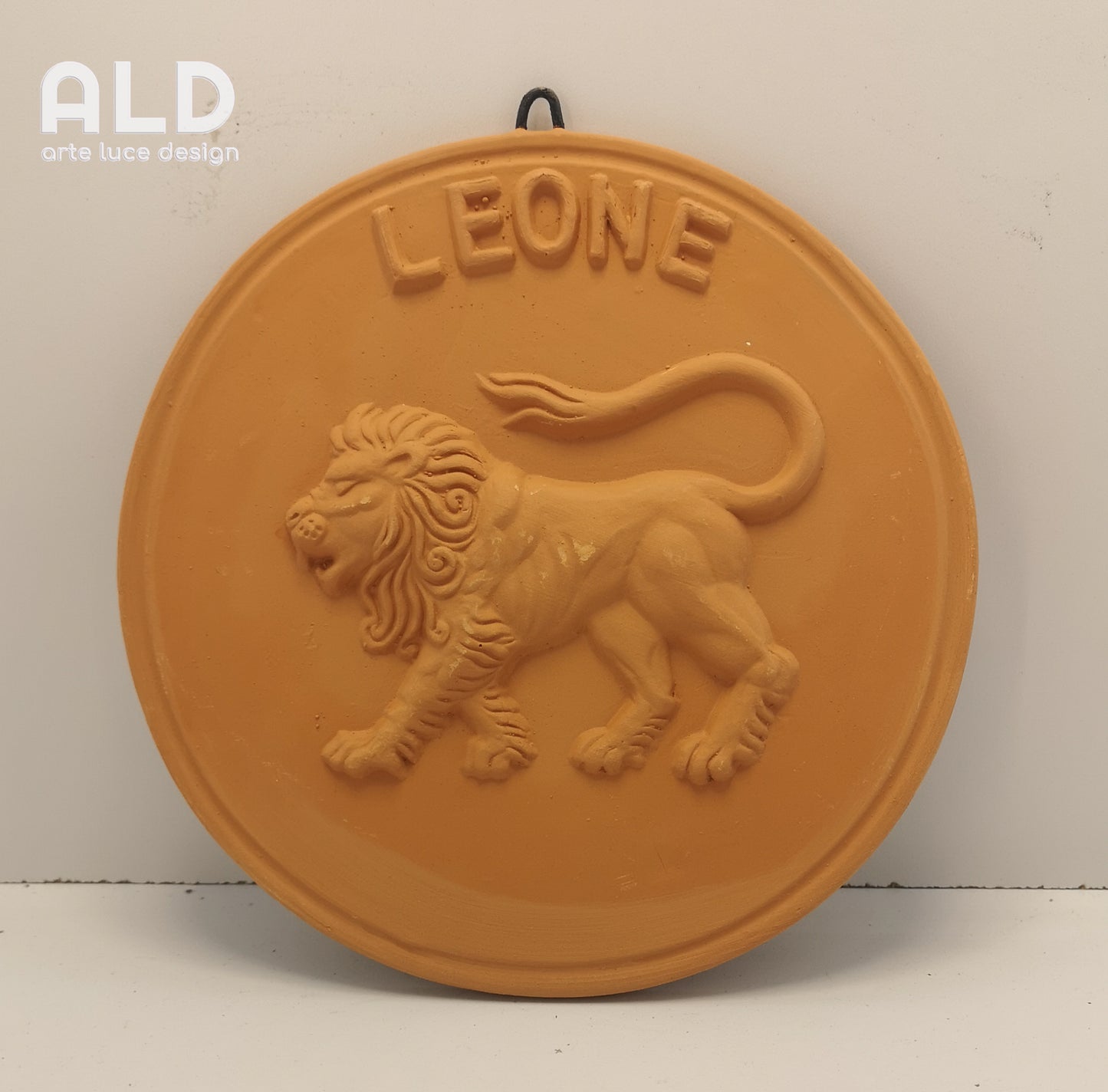 Fregio da parete in terracotta segno zodiacale leone decorazione da appendere