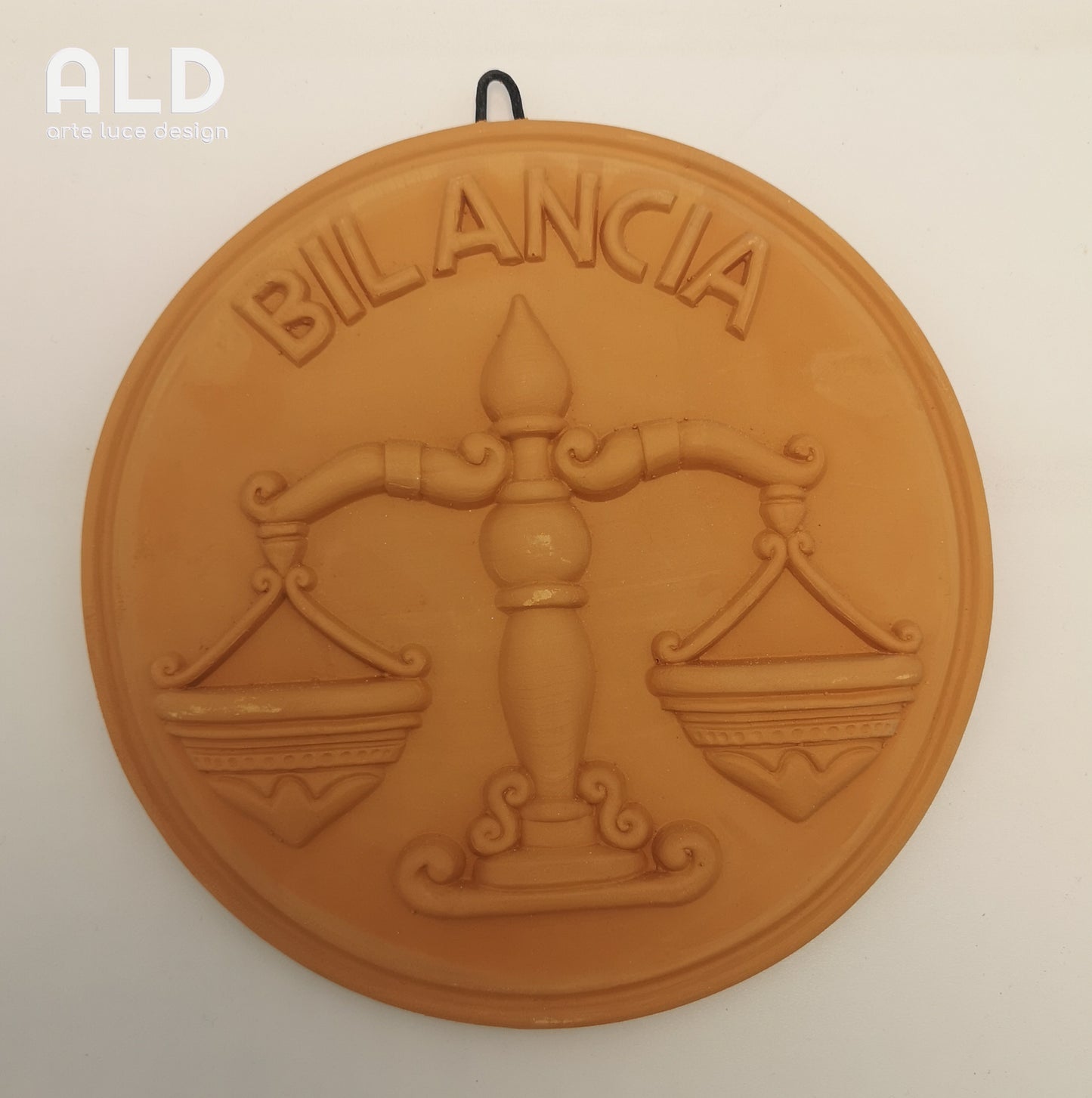 Fregio da parete in terracotta segno zodiacale bilancia decorazione da appendere