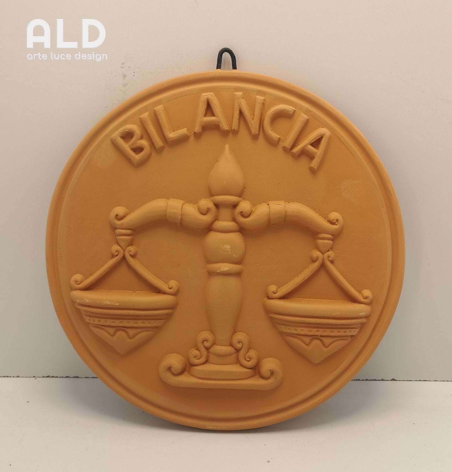 Fregio da parete in terracotta segno zodiacale bilancia decorazione da appendere